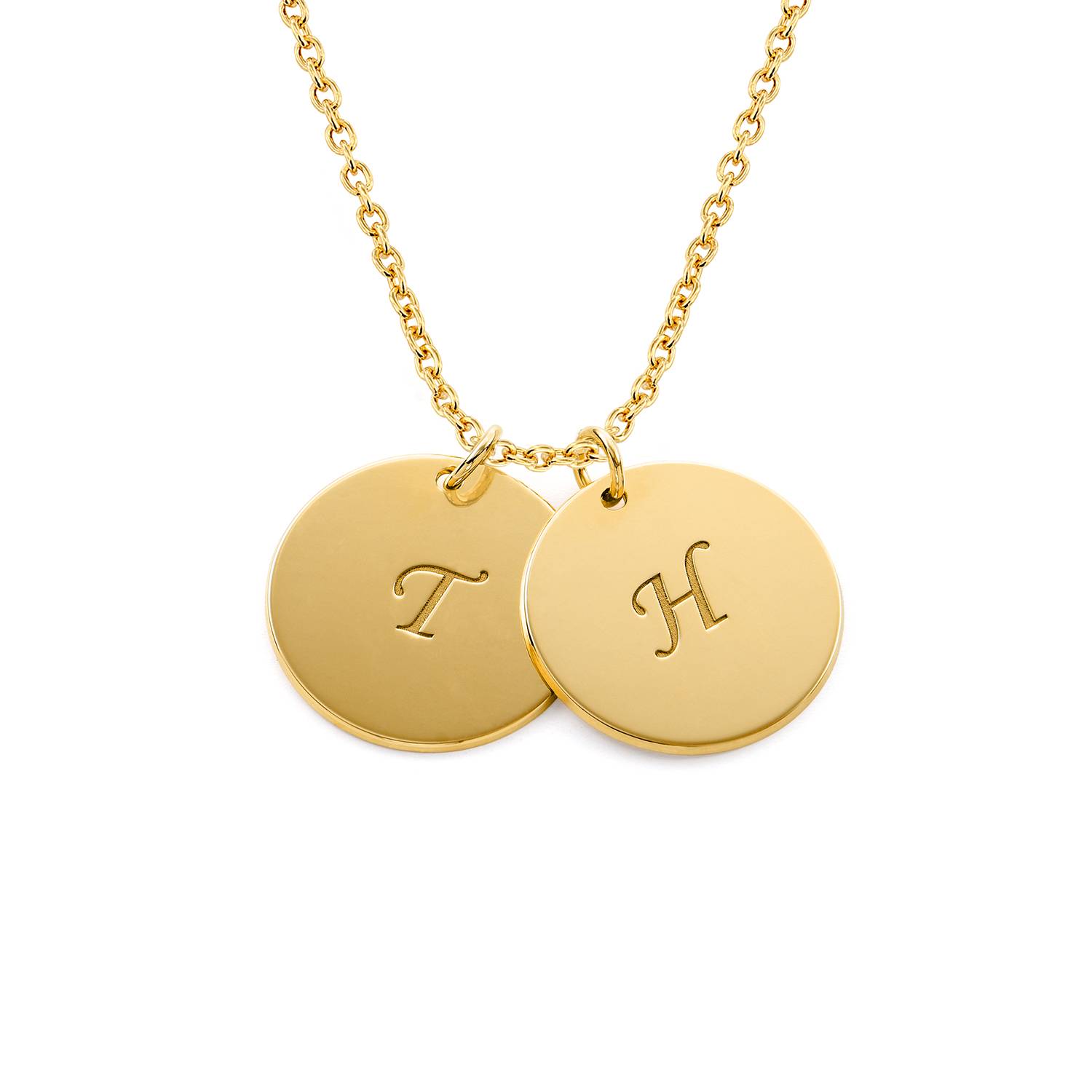 Mutterkette mit personalisierten Initial-Anhängern - Gold-Vermeil-3 Mutterkette mit personalisierten Initial-Anhängern - Gold-Vermeil-3 Produktfoto