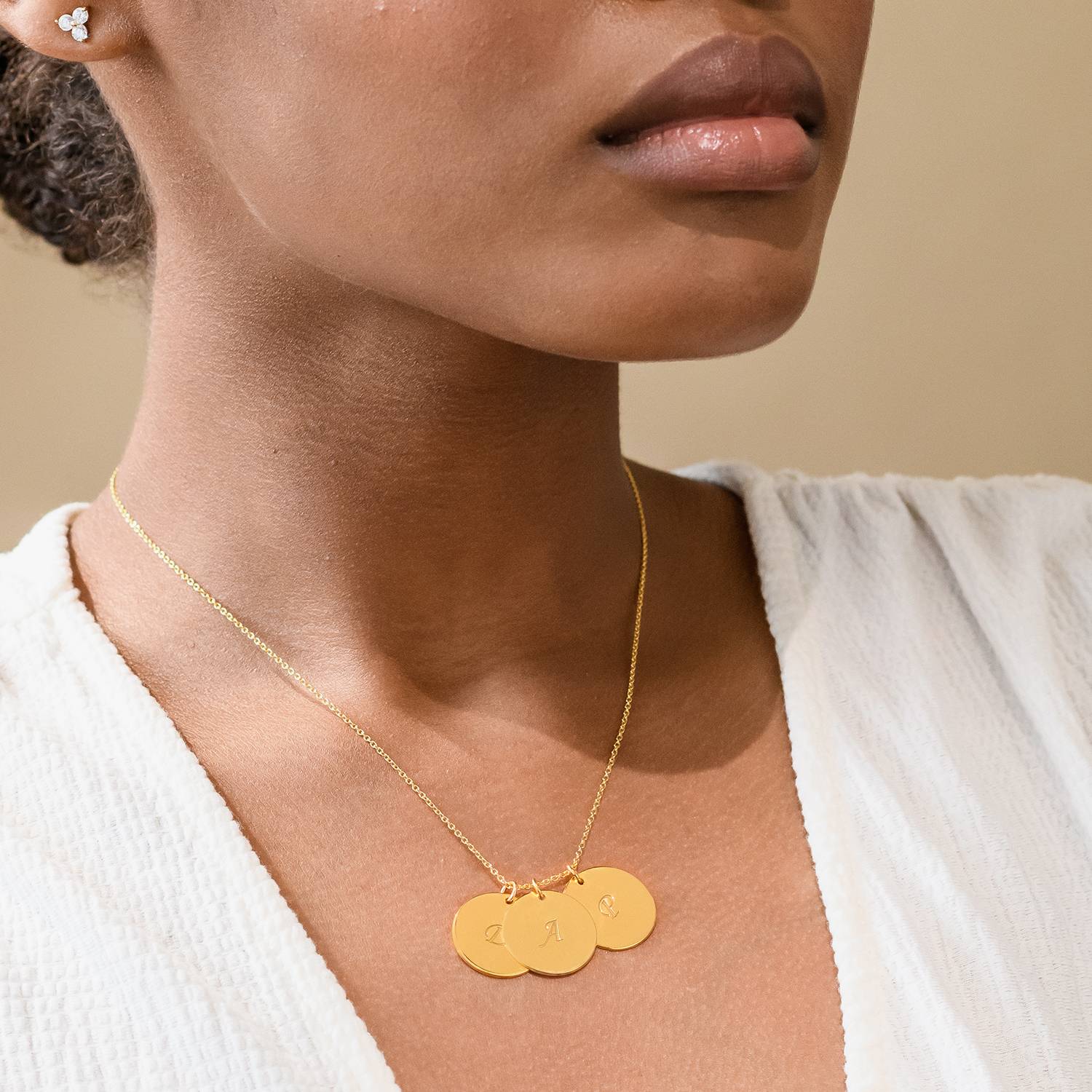 Mutterkette mit personalisierten Initial-Anhängern - Gold-Vermeil-1 Mutterkette mit personalisierten Initial-Anhängern - Gold-Vermeil-1 Produktfoto