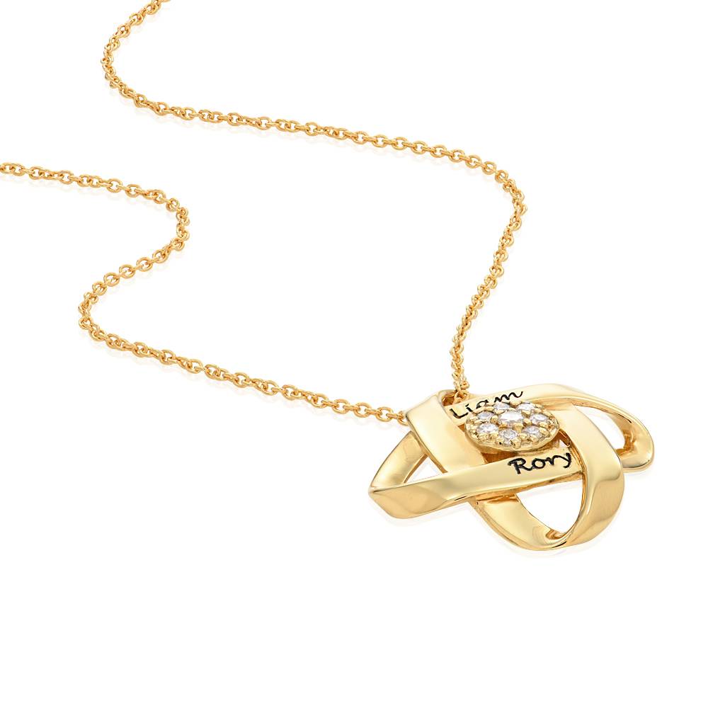 Galaxy Halskette mit 0,19 ct Diamanten - vergoldetes Sterlingsilber-1 Produktfoto