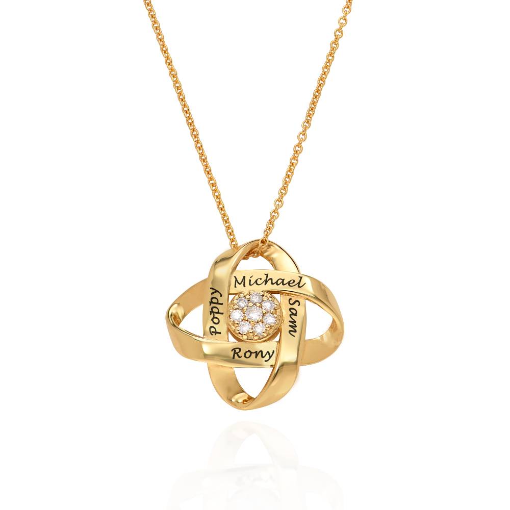Galaxy Halskette mit 0,19 ct Diamanten - vergoldetes Sterlingsilber-2 Produktfoto