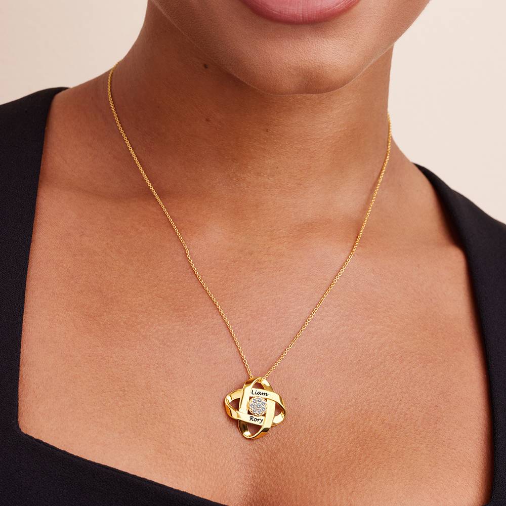 Galaxy Halskette mit 0,19 ct Diamanten - Gold-Vermeil-5 Produktfoto