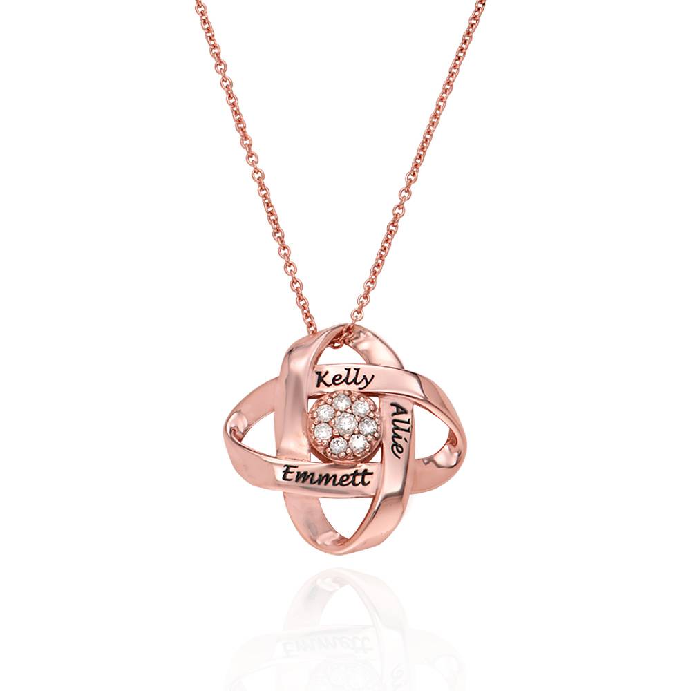 Galaxy Halskette mit 0,19 ct Diamanten - rosévergoldetes Sterlingsilber-1 Galaxy Halskette mit 0,19 ct Diamanten - rosévergoldetes Sterlingsilber-1 Produktfoto