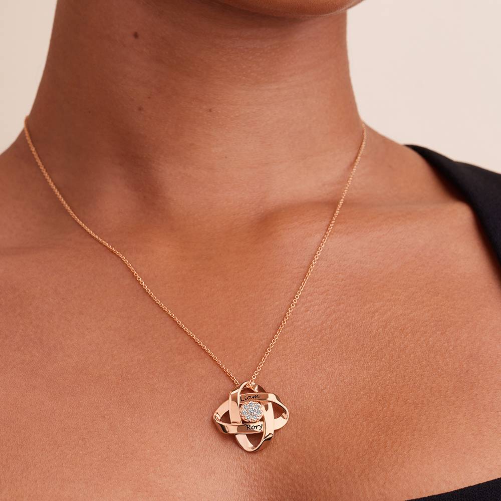 Galaxy Halskette mit 0,19 ct Diamanten - rosévergoldetes Sterlingsilber-5 Galaxy Halskette mit 0,19 ct Diamanten - rosévergoldetes Sterlingsilber-5 Produktfoto