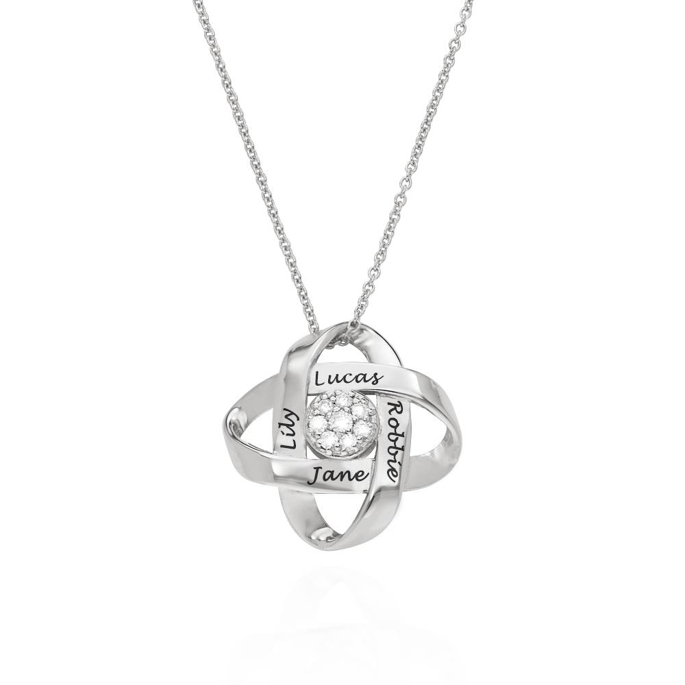 Galaxy Halskette mit 0,19 ct Diamanten - 925er Sterlingsilber-2 Produktfoto