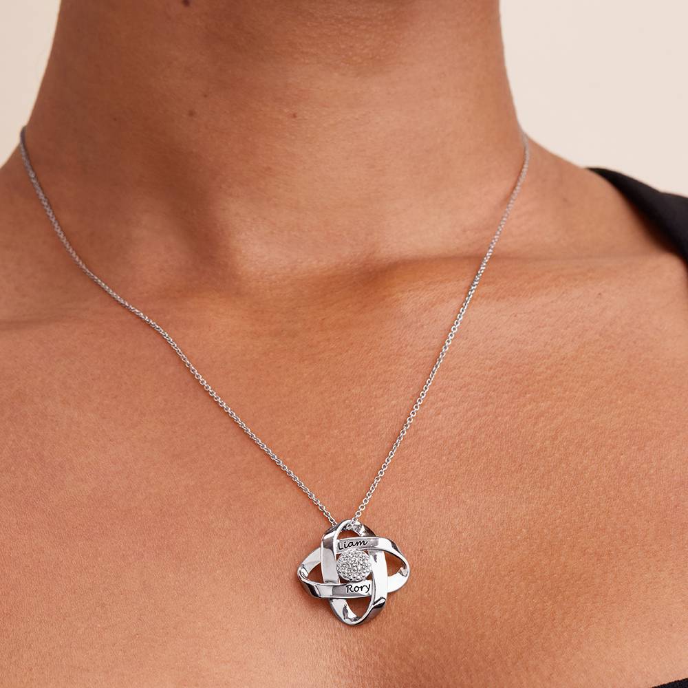 Galaxy Halskette mit 0,19 ct Diamanten - 925er Sterlingsilber-5 Produktfoto