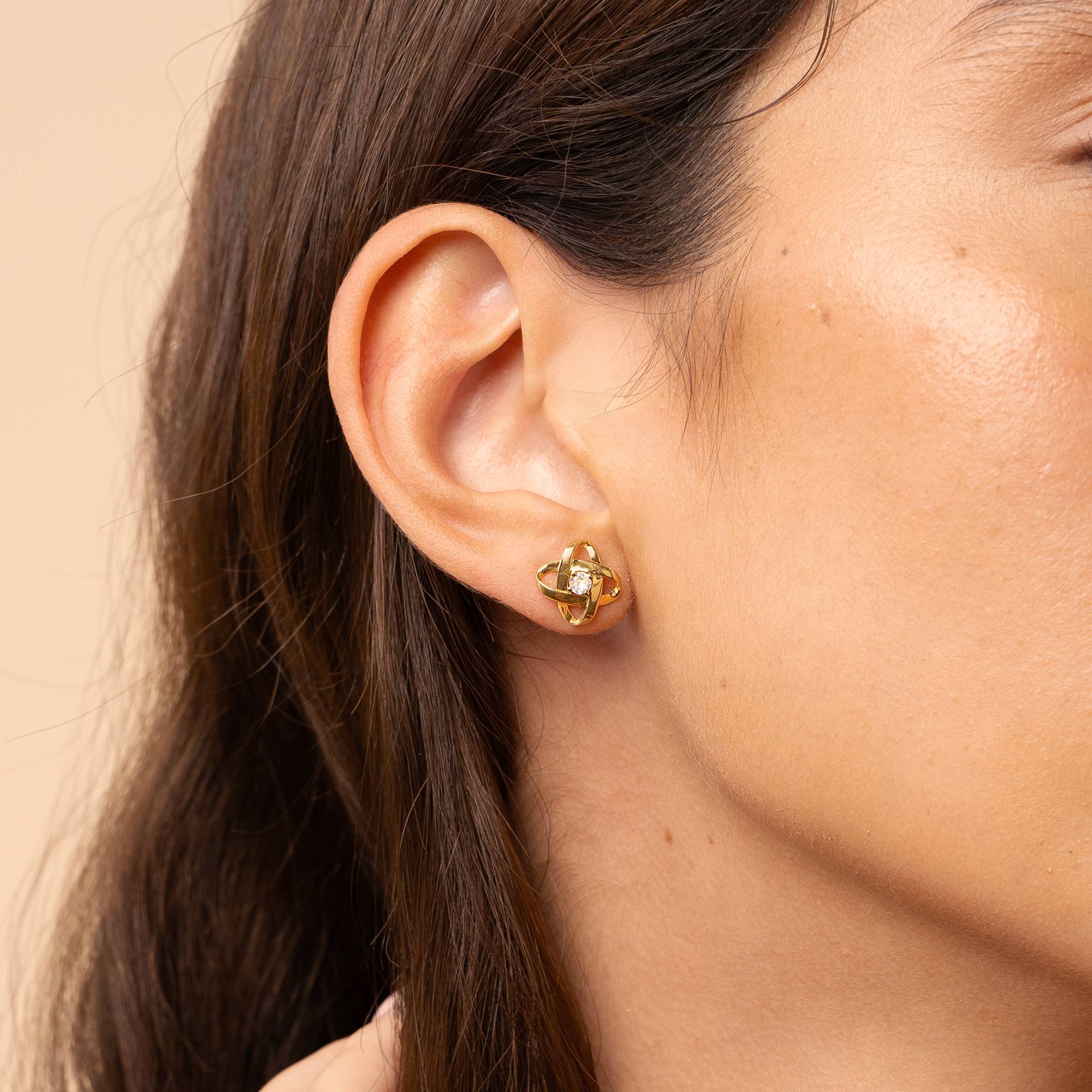 Galaxy Ohrstecker mit Zirkonia - Gold-Vermeil-1 Produktfoto
