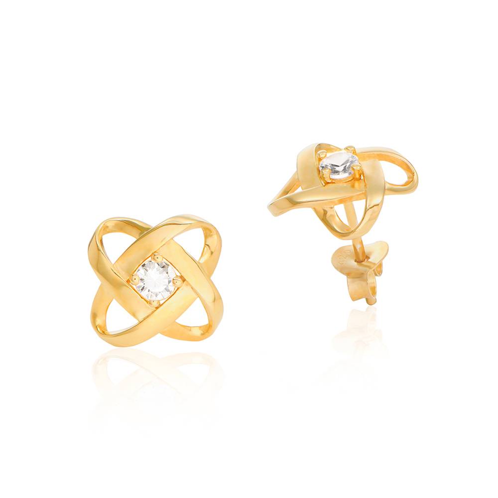 Galaxy Ohrstecker mit Zirkonia - Gold-Vermeil-4 Produktfoto