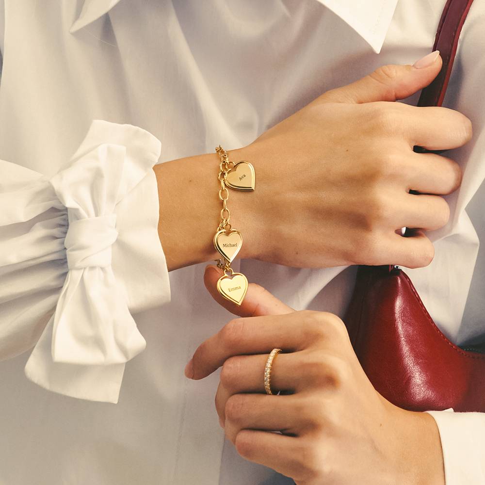 Von Herz zu Herz – Gravurarmband - Vergoldet-2 Produktfoto