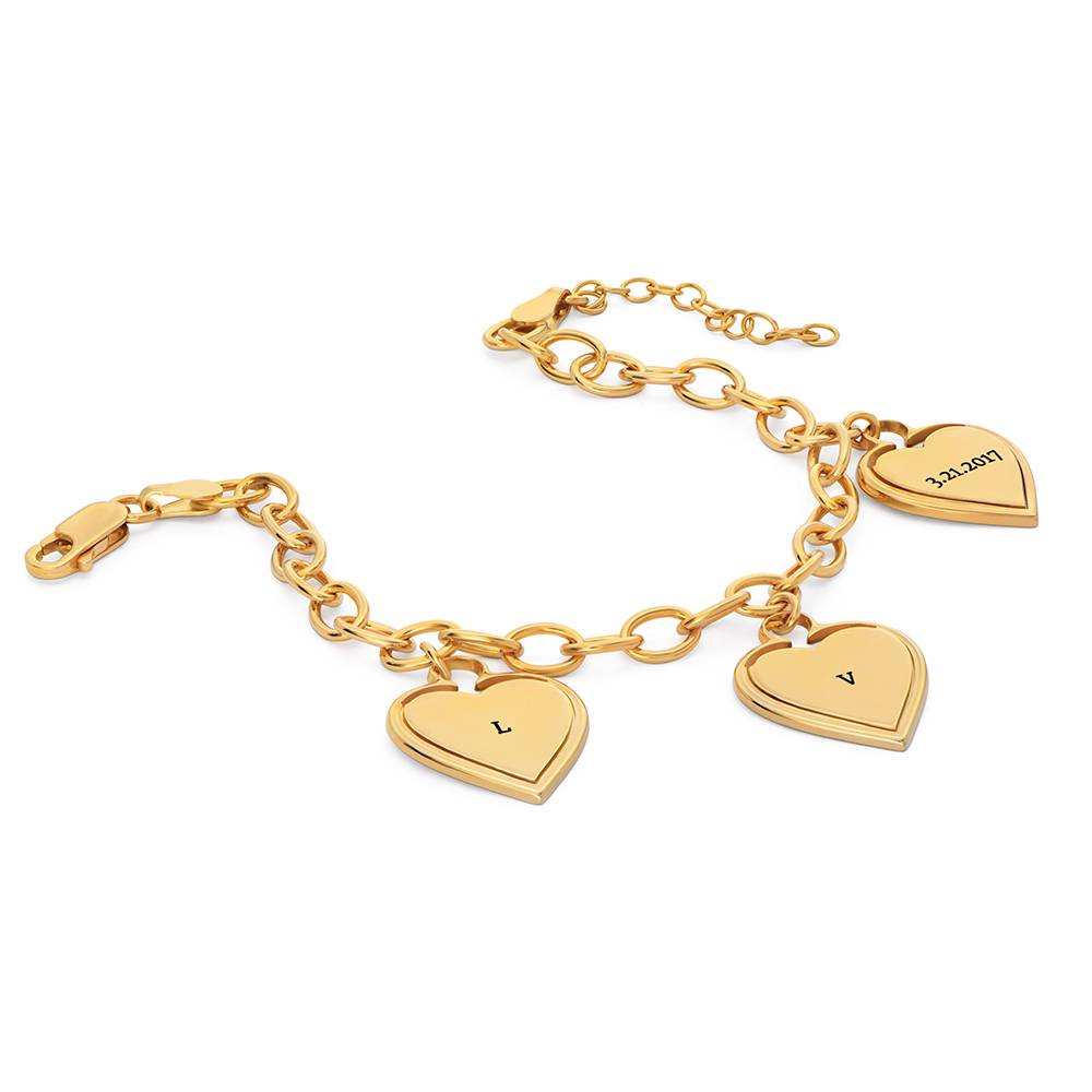 Von Herz zu Herz – Gravurarmband - Vergoldet-4 Produktfoto