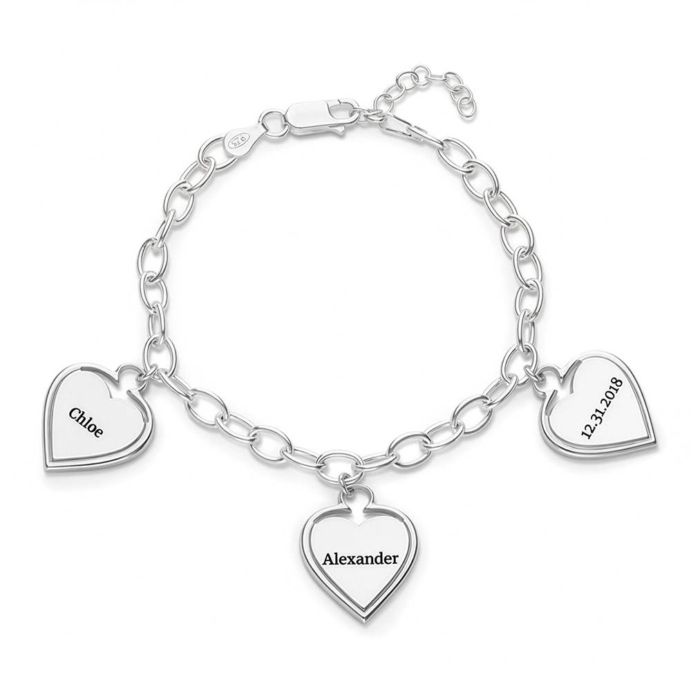 Von Herz zu Herz – Gravurarmband - Silber-5 Produktfoto