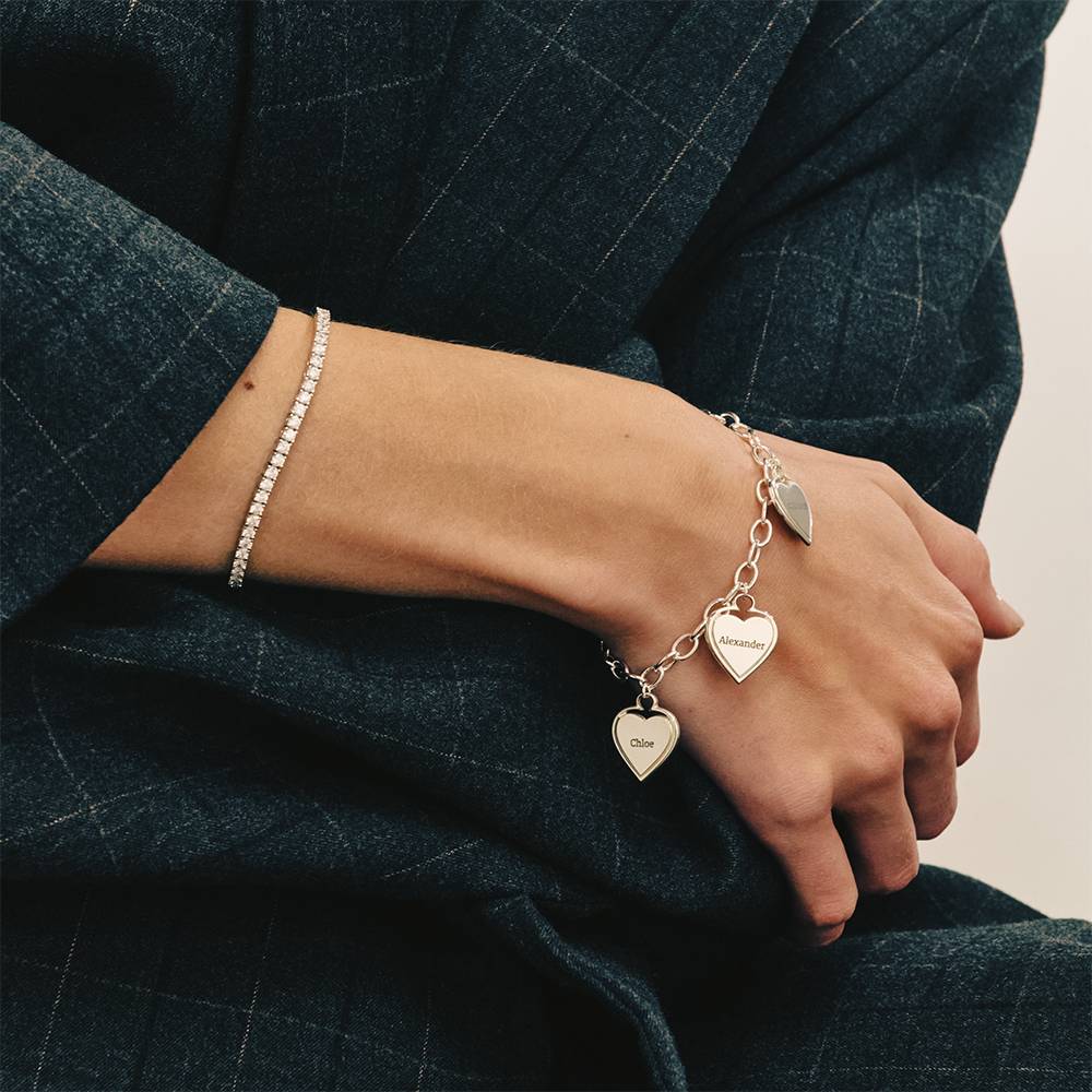 Von Herz zu Herz – Gravurarmband - Silber-1 Produktfoto