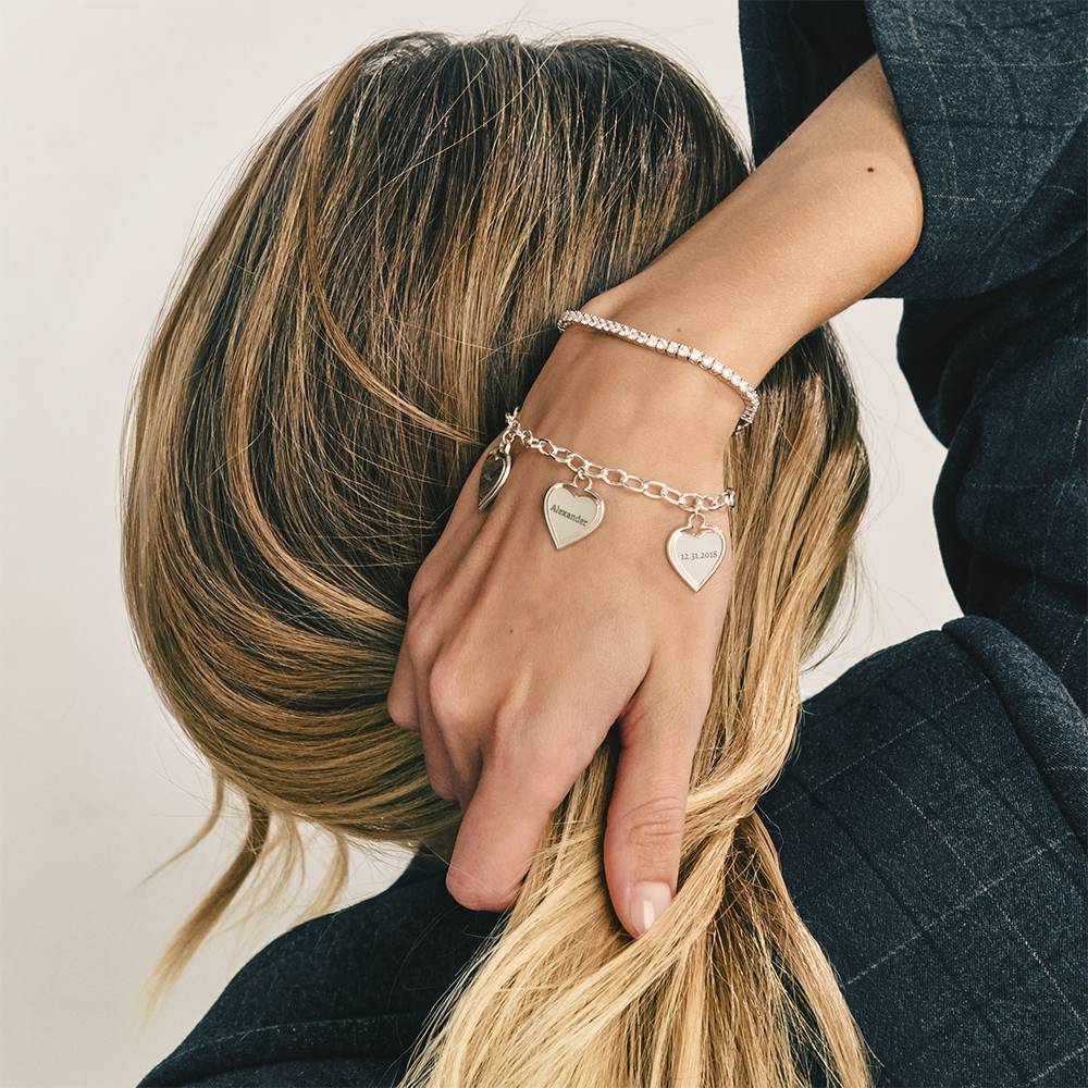 Von Herz zu Herz – Gravurarmband - Silber-3 Produktfoto
