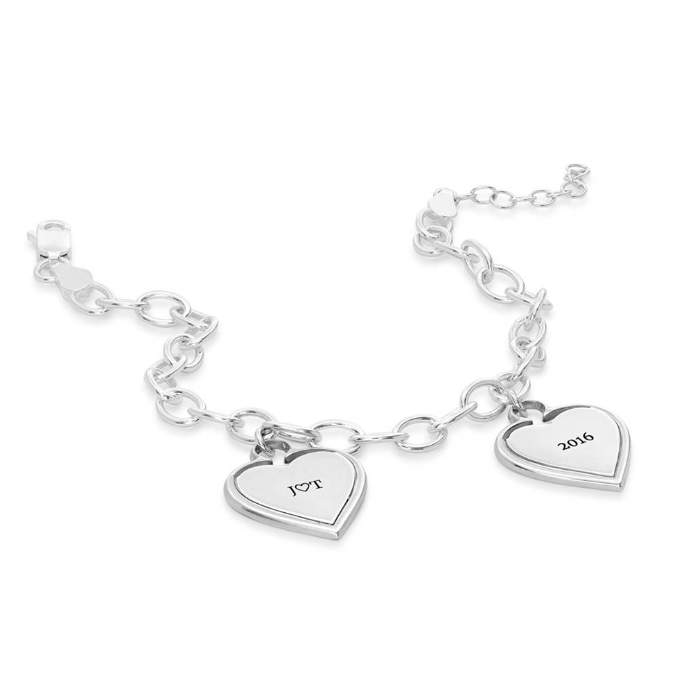Von Herz zu Herz – Gravurarmband - Silber-4 Produktfoto
