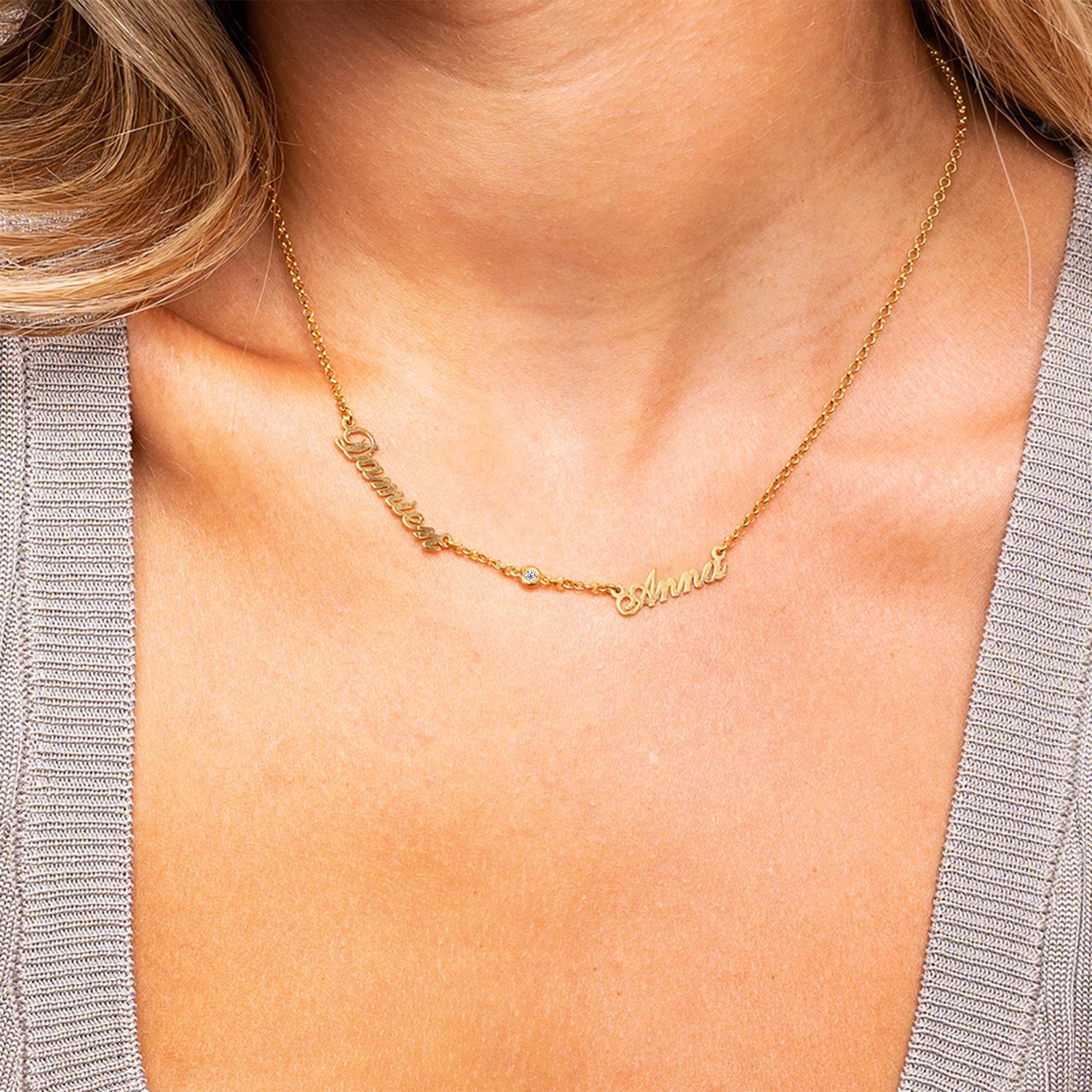 Heritage Halskette mit mehreren Namen und 0,10 ct Diamanten - 750er Gold-Vermeil-2 Heritage Halskette mit mehreren Namen und 0,10 ct Diamanten - 750er Gold-Vermeil-2 Produktfoto
