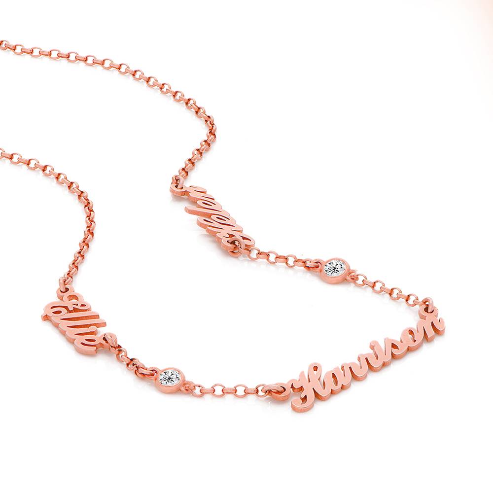 Heritage Halskette mit mehreren Namen und 0,10 ct Diamanten - - Rosévergoldet-2 Heritage Halskette mit mehreren Namen und 0,10 ct Diamanten - - Rosévergoldet-2 Produktfoto