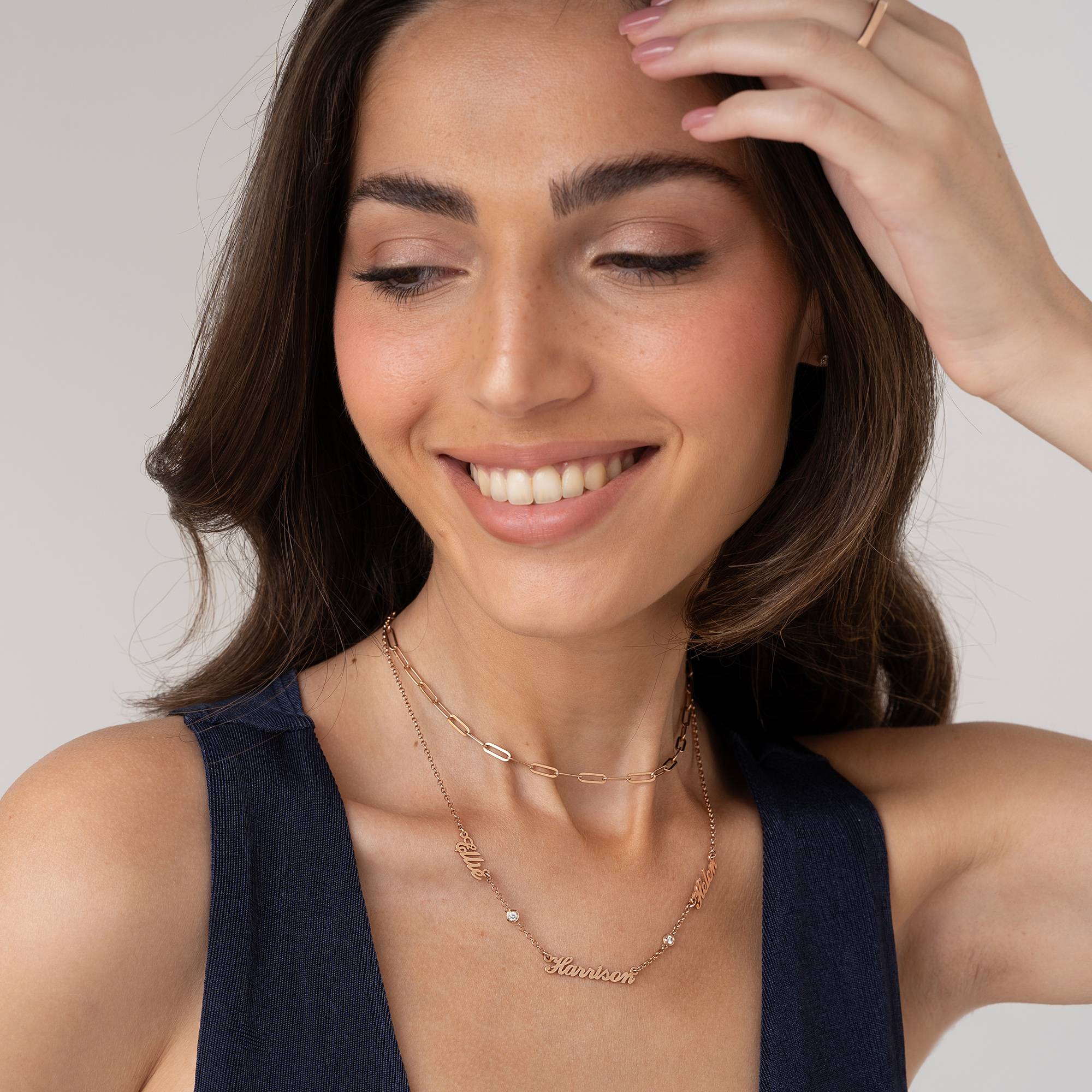 Heritage Halskette mit mehreren Namen und 0,10 ct Diamanten - - Rosévergoldet-1 Heritage Halskette mit mehreren Namen und 0,10 ct Diamanten - - Rosévergoldet-1 Produktfoto