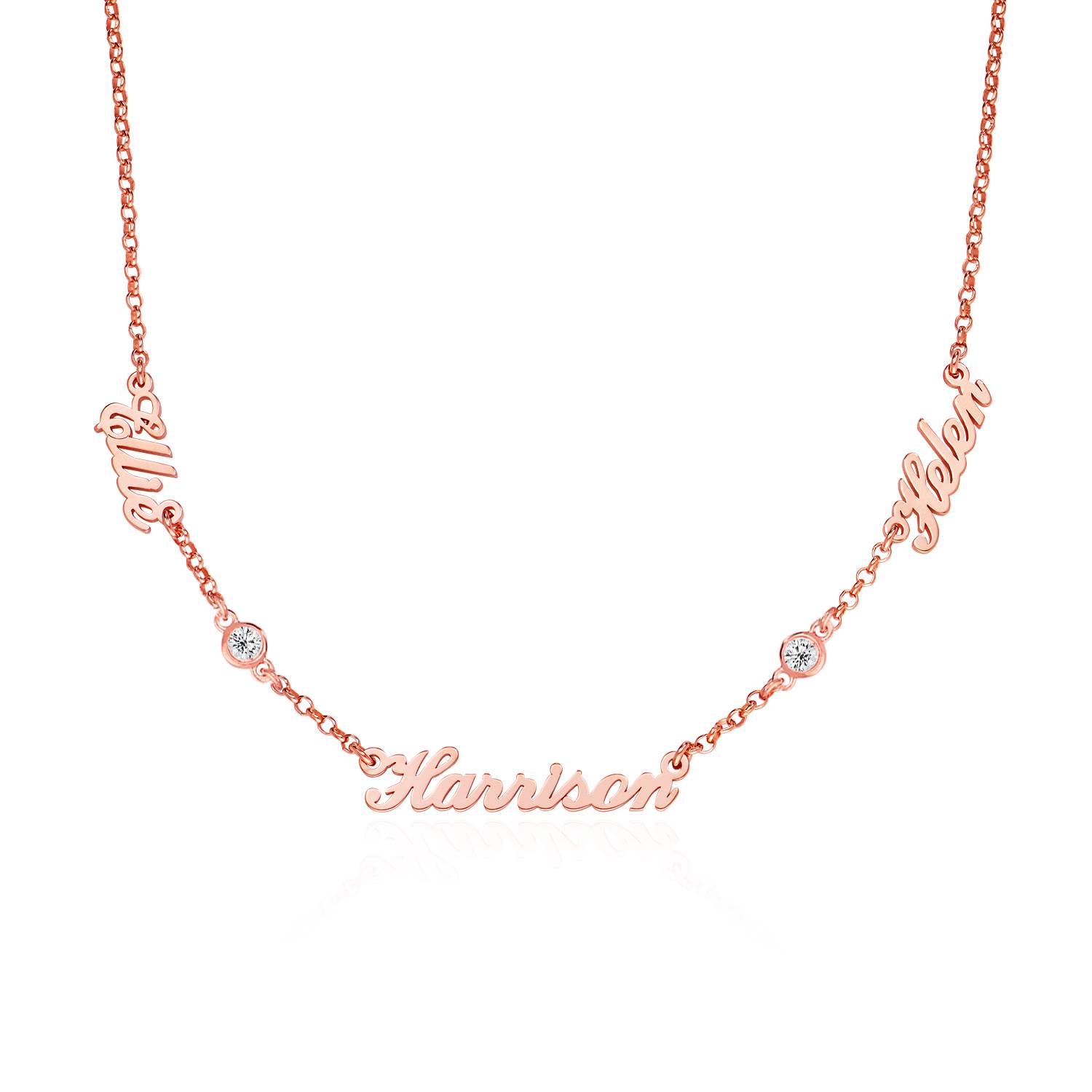 Heritage Halskette mit mehreren Namen und 0,10 ct Diamanten - - Rosévergoldet-4 Heritage Halskette mit mehreren Namen und 0,10 ct Diamanten - - Rosévergoldet-4 Produktfoto