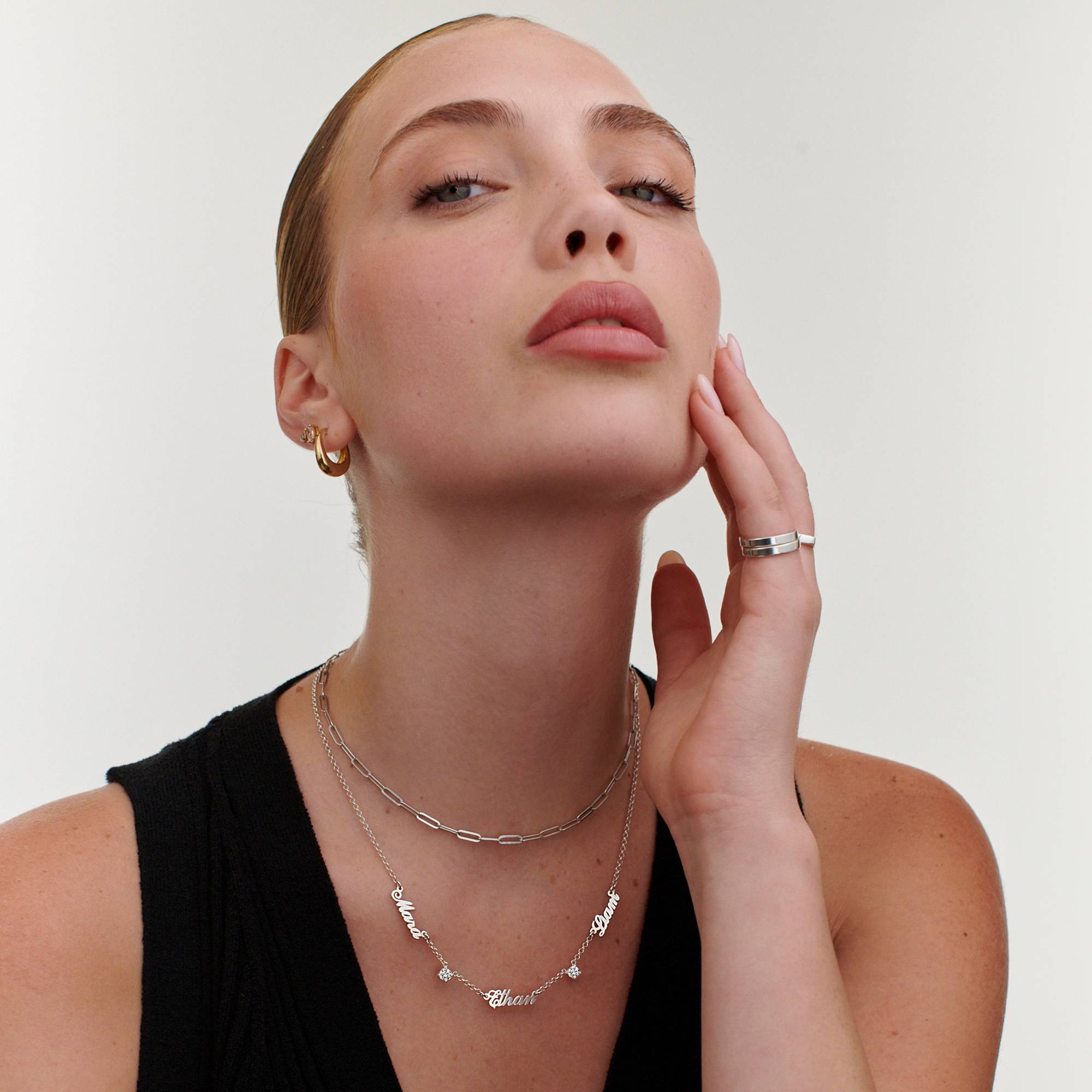 Heritage Halskette mit mehreren Namen und 0,30 ct Diamanten - 925er Sterlingsilber-1 Produktfoto