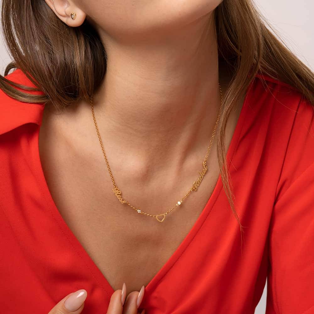 "Herz der Liebenden" Namenskette mit Diamanten - 585er Gelbgold-1 "Herz der Liebenden" Namenskette mit Diamanten - 585er Gelbgold-1 Produktfoto