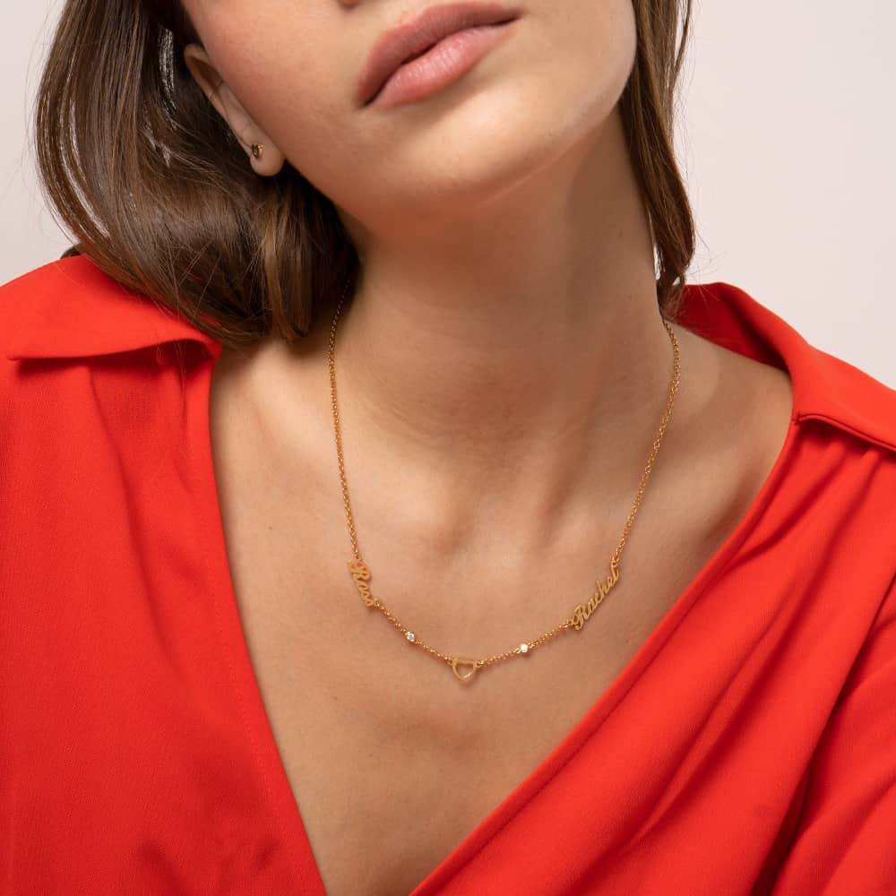 "Herz der Liebenden" Namenskette mit Diamanten - 585er Gelbgold-3 "Herz der Liebenden" Namenskette mit Diamanten - 585er Gelbgold-3 Produktfoto