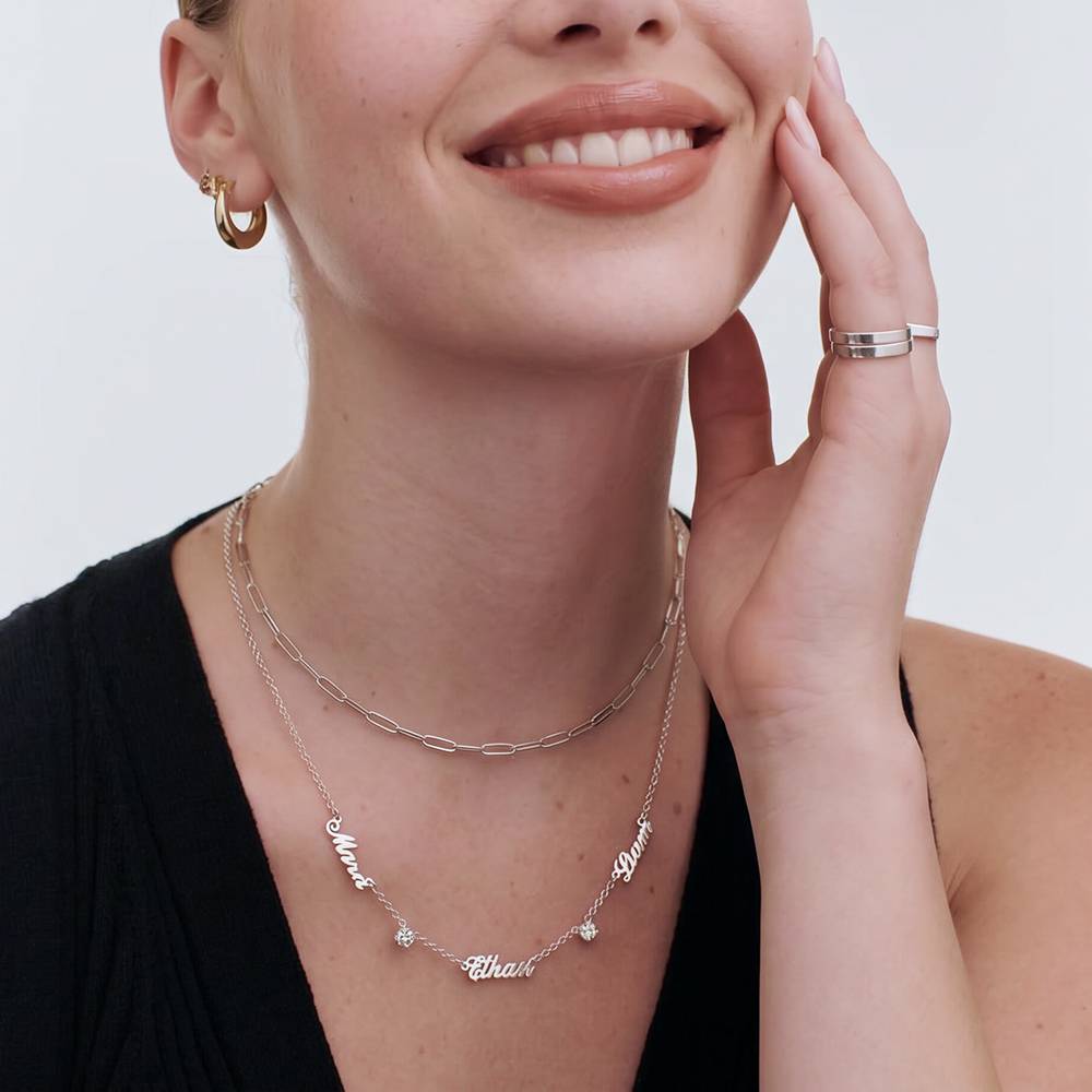 Heritage Halskette mit mehreren Namen und 0,30 ct Diamanten - Vergoldet-3 Heritage Halskette mit mehreren Namen und 0,30 ct Diamanten - Vergoldet-3 Produktfoto