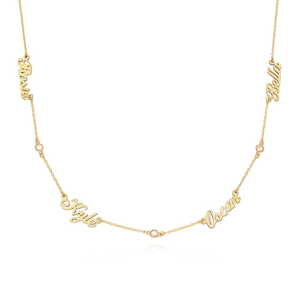 Heritage Halskette mit mehreren Namen und Diamanten - 585er Gelbgold-1 Produktfoto