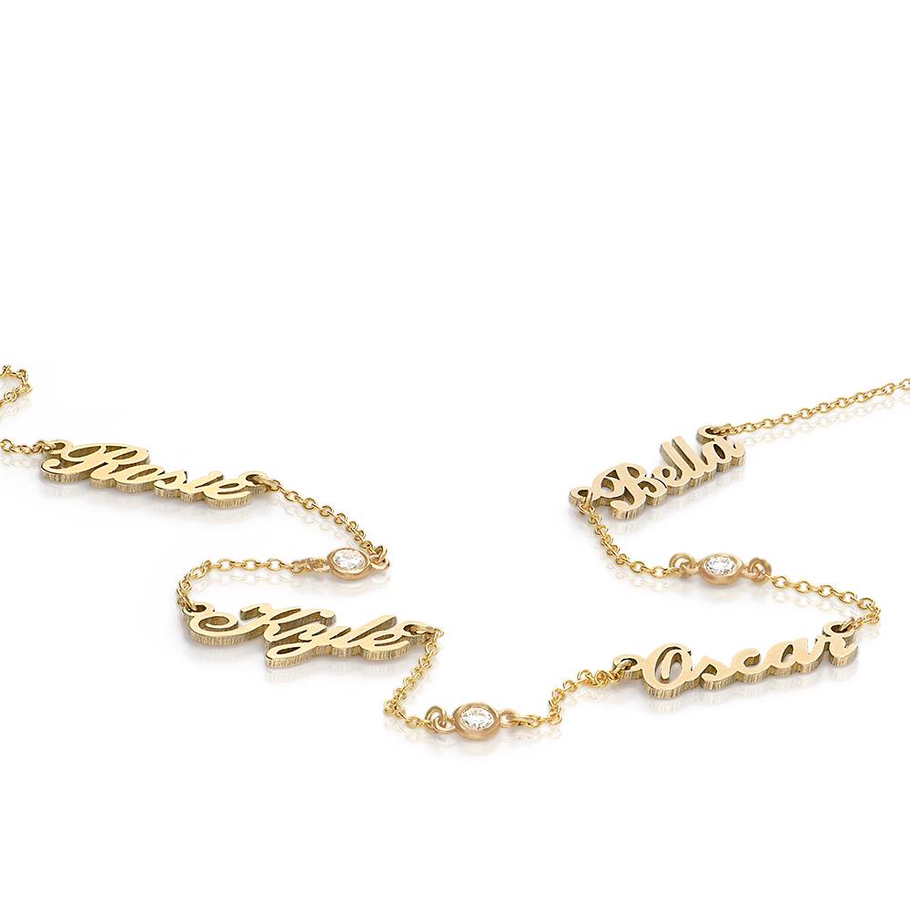 Heritage Halskette mit mehreren Namen und Diamanten - 585er Gelbgold-2 Produktfoto