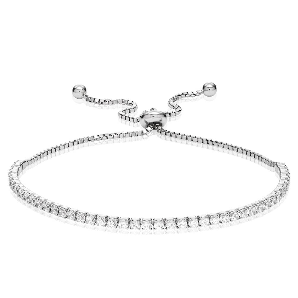 Holly verstellbares Tennisarmband mit Zirkonia - Silber-1 Produktfoto