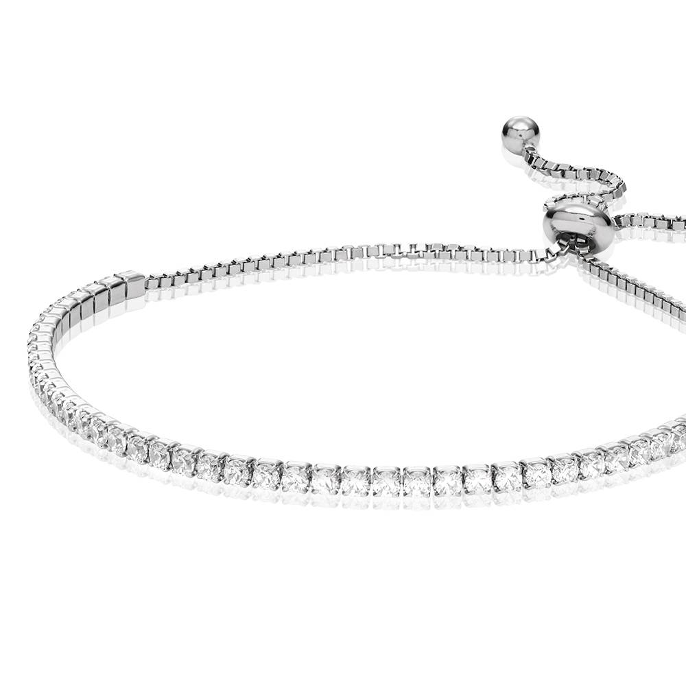 Holly verstellbares Tennisarmband mit Zirkonia - Silber-4 Produktfoto