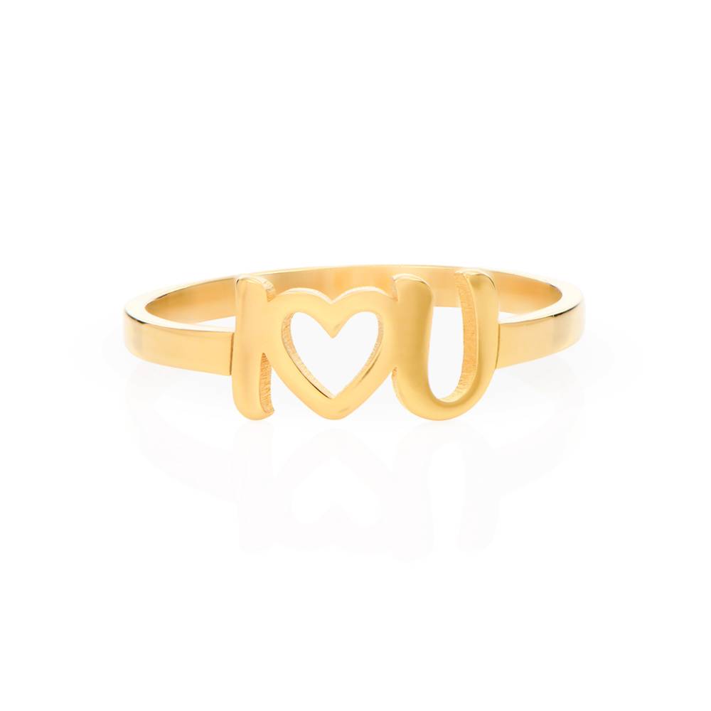 Ich Liebe Dich Buchstabenring - Gold-Vermeil-2 Produktfoto