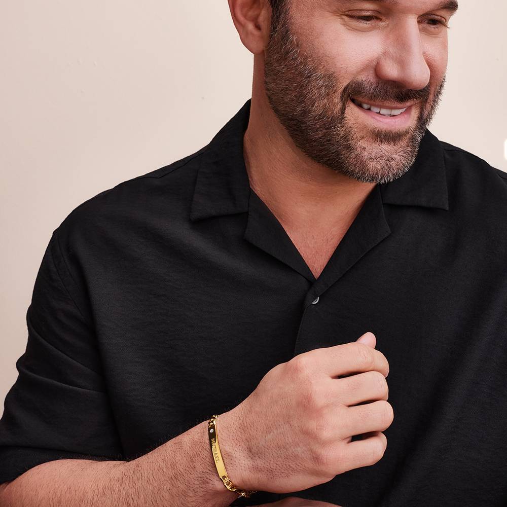 Amigo Herrenarmband mit Diamant - Vergoldet-3 Produktfoto