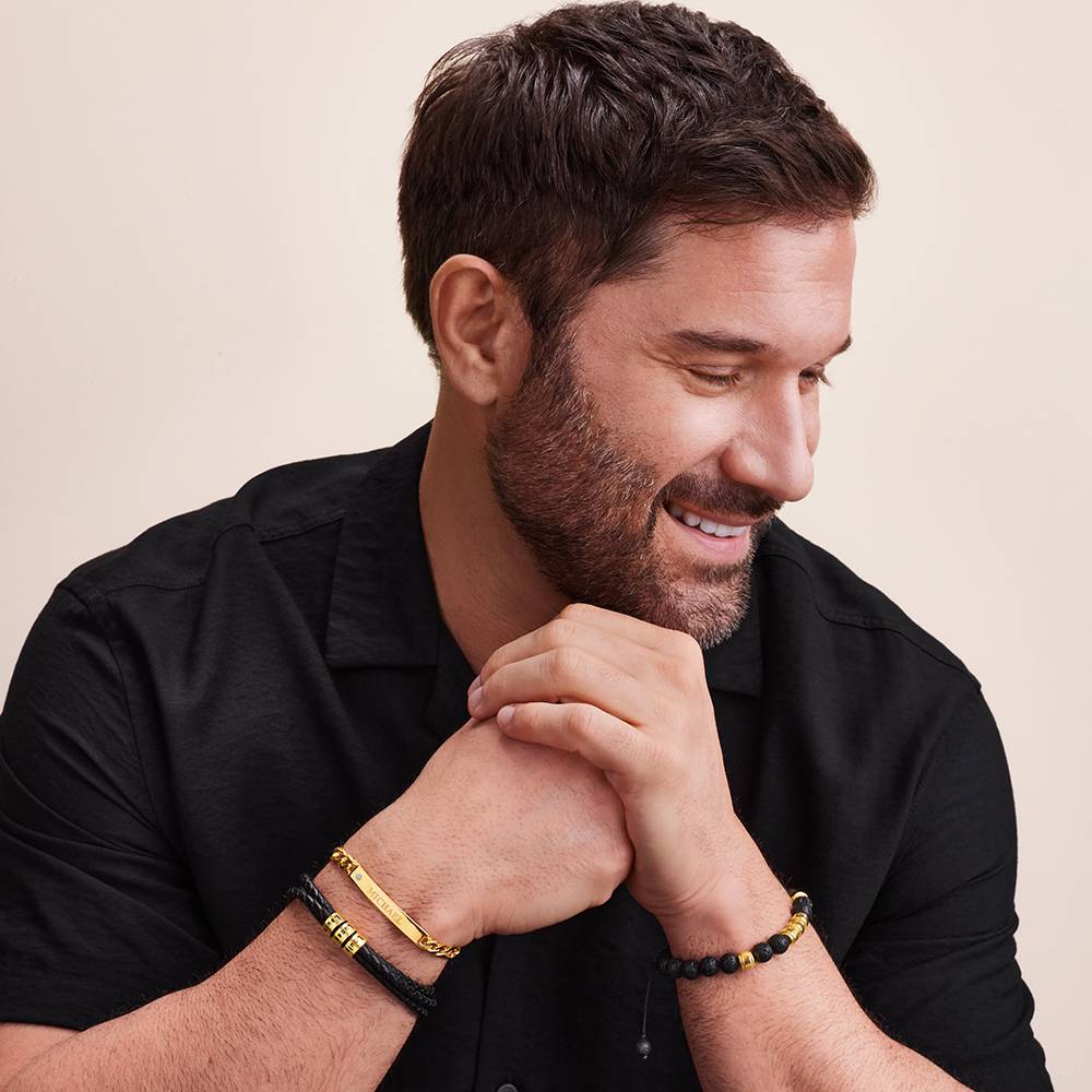 Amigo Herrenarmband mit Diamant - Gold-Vermeil-5 Produktfoto
