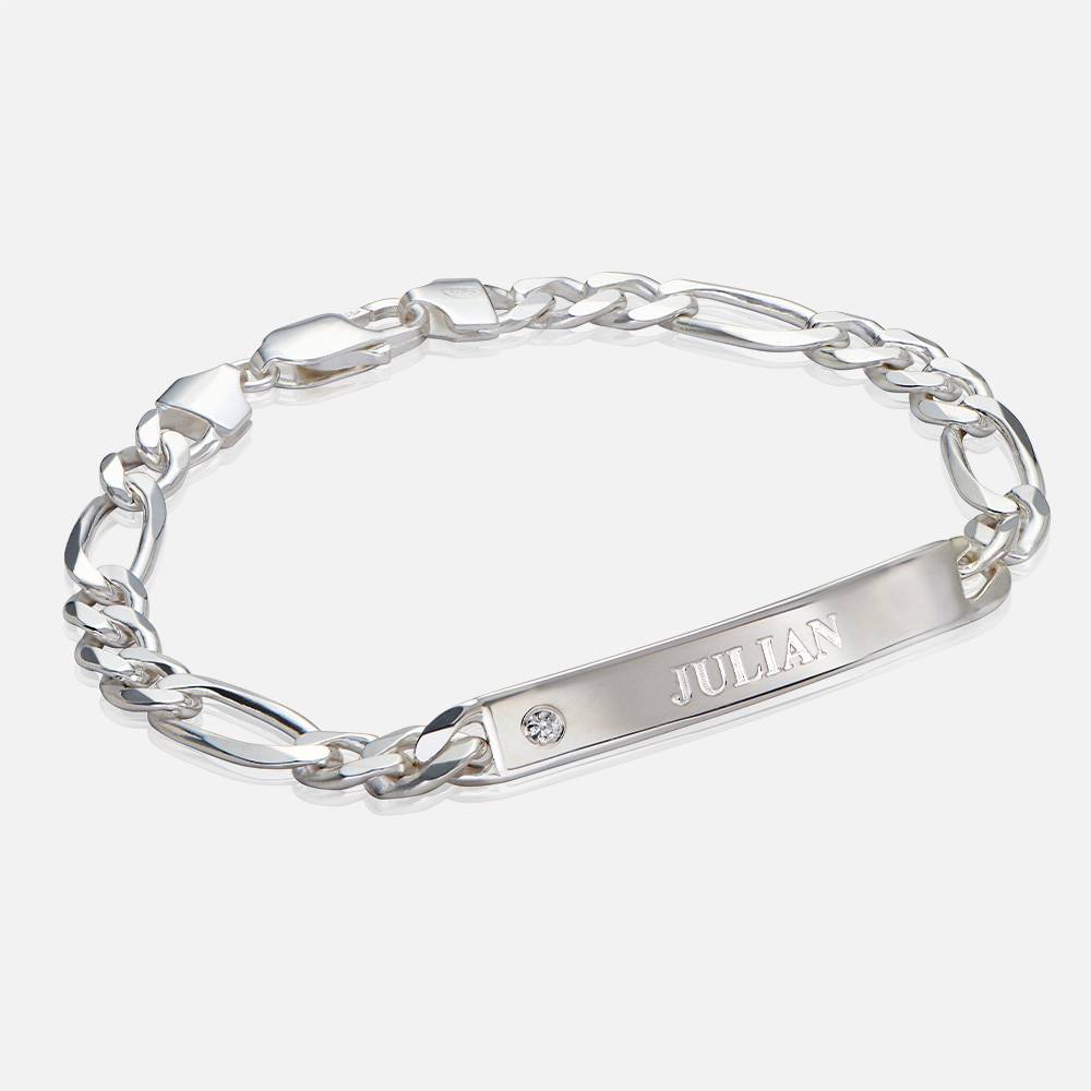 Amigo Herrenarmband mit Diamant - Silber-2 Produktfoto