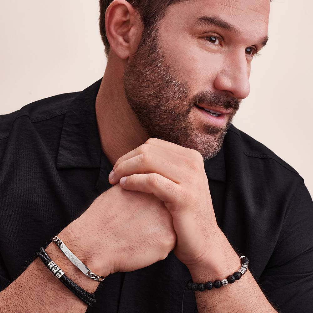 Amigo Herrenarmband mit Diamant - Silber-5 Produktfoto