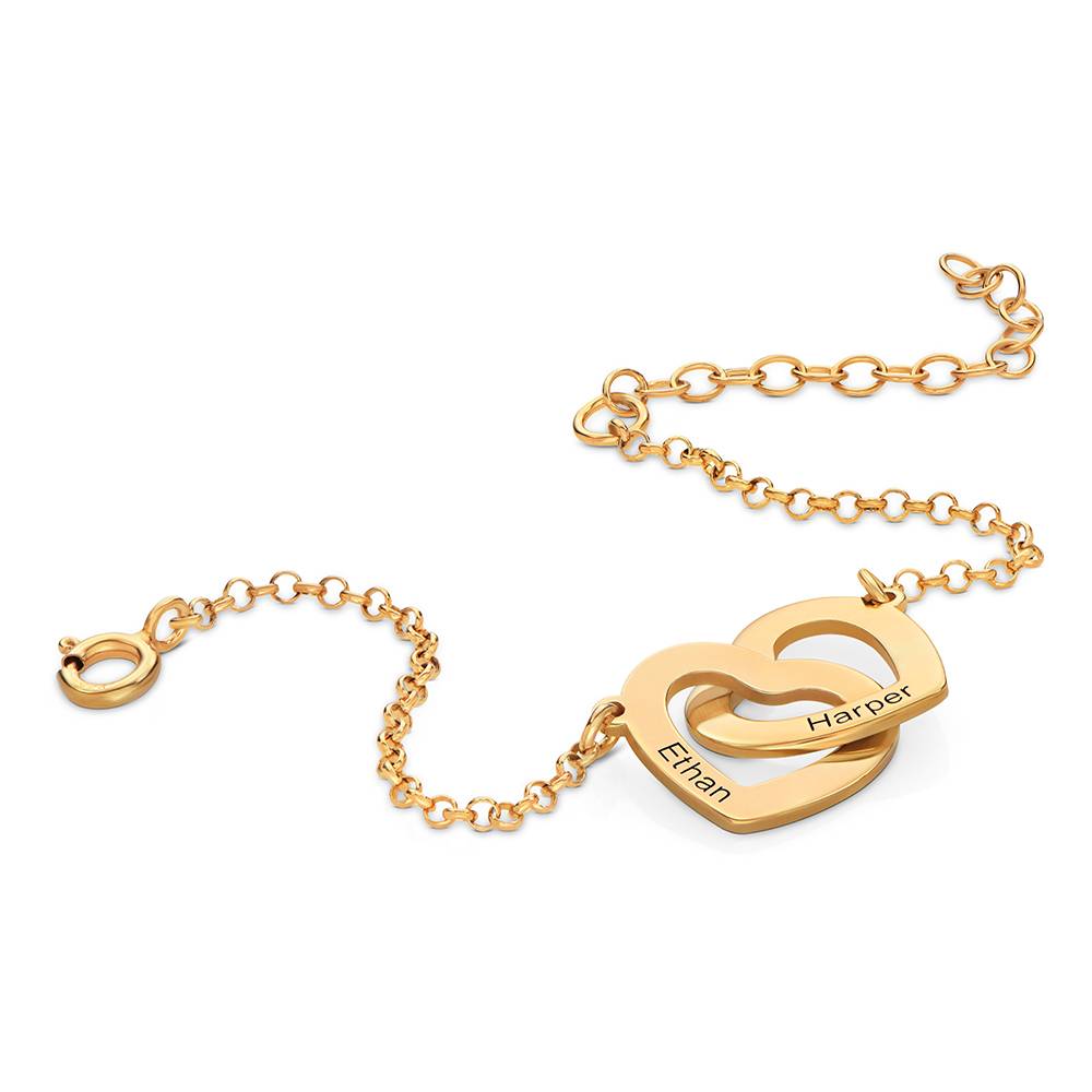 Claire Armband mit verschlungenen Herzen - Gold-Vermeil-4 Produktfoto