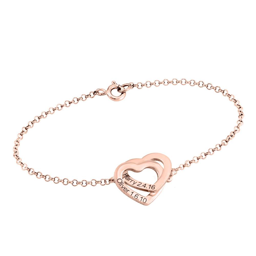 Claire Armband mit verschlungenen Herzen - rosévergoldetes Sterlingsilber-3 Claire Armband mit verschlungenen Herzen - rosévergoldetes Sterlingsilber-3 Produktfoto