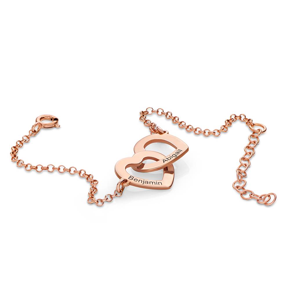 Claire Armband mit verschlungenen Herzen - rosévergoldetes Sterlingsilber-4 Claire Armband mit verschlungenen Herzen - rosévergoldetes Sterlingsilber-4 Produktfoto