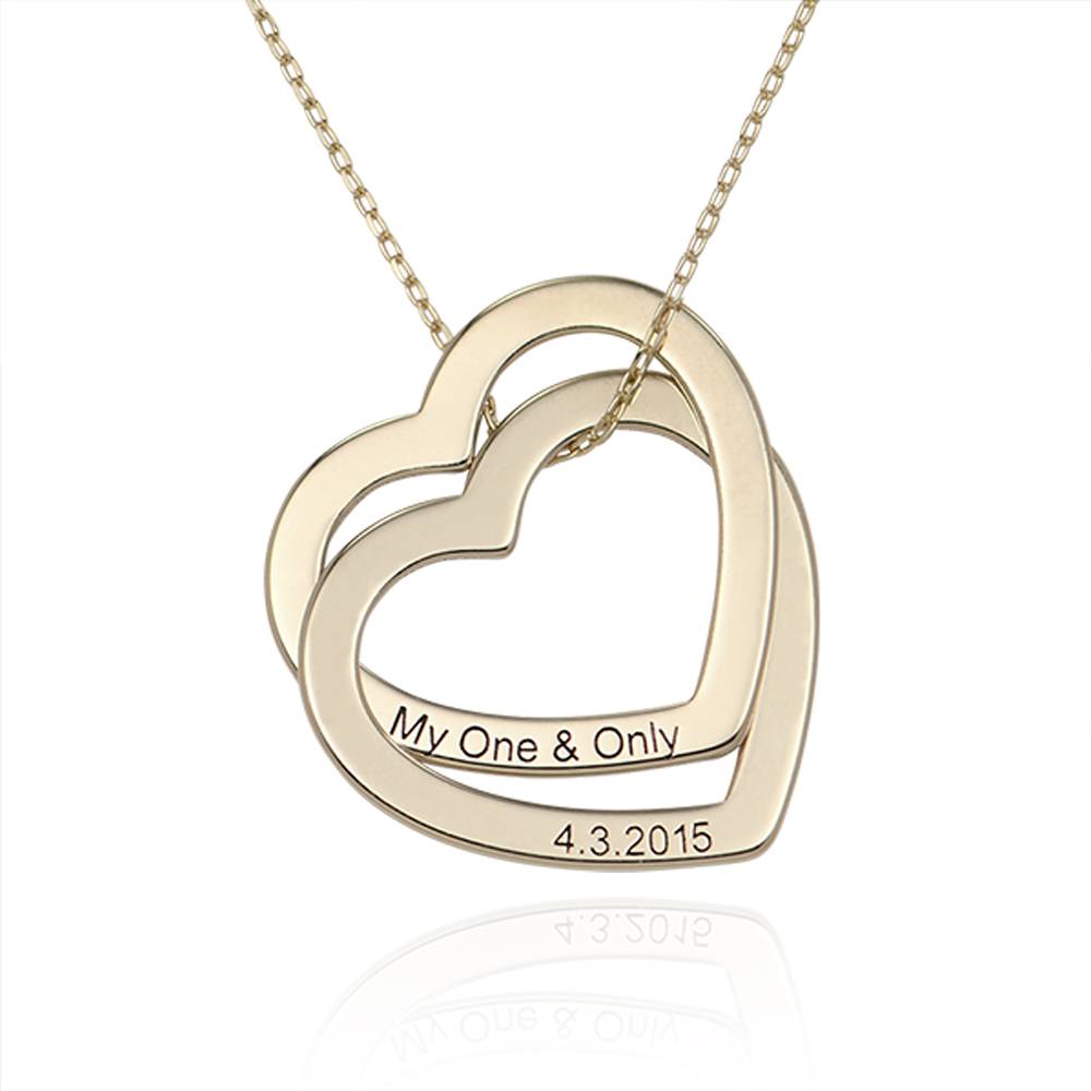 Claire Kette mit verschlungenen Herzen - 417er Gelbgold-4 Claire Kette mit verschlungenen Herzen - 417er Gelbgold-4 Produktfoto