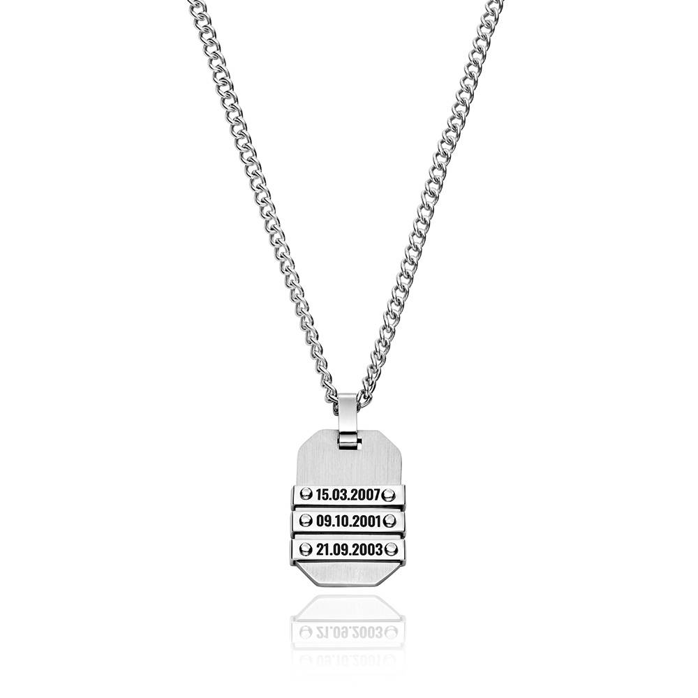 Iron Dog Tag Halskette für Männer - Edelstahl-3 Produktfoto