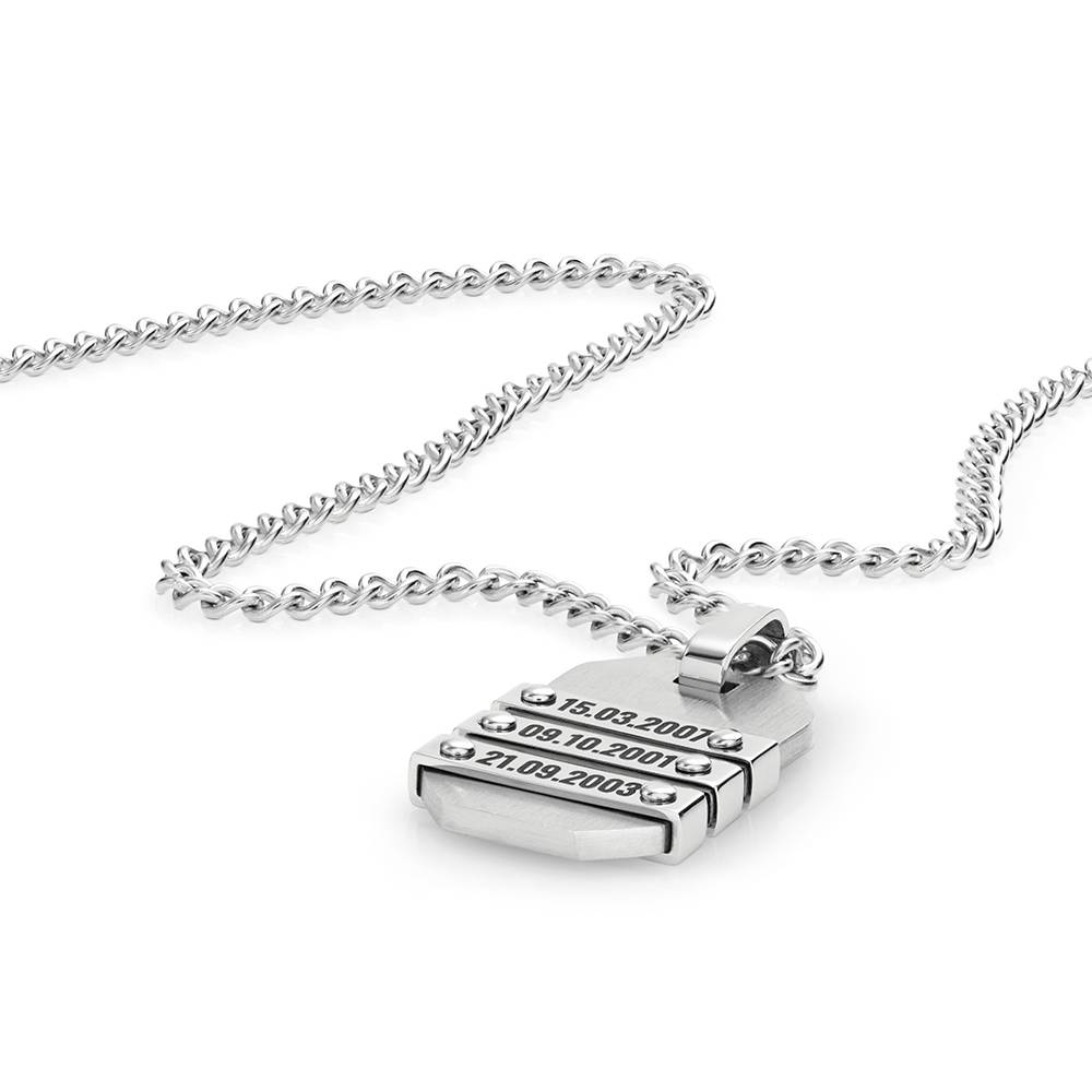 Iron Dog Tag Halskette für Männer - Edelstahl-2 Produktfoto