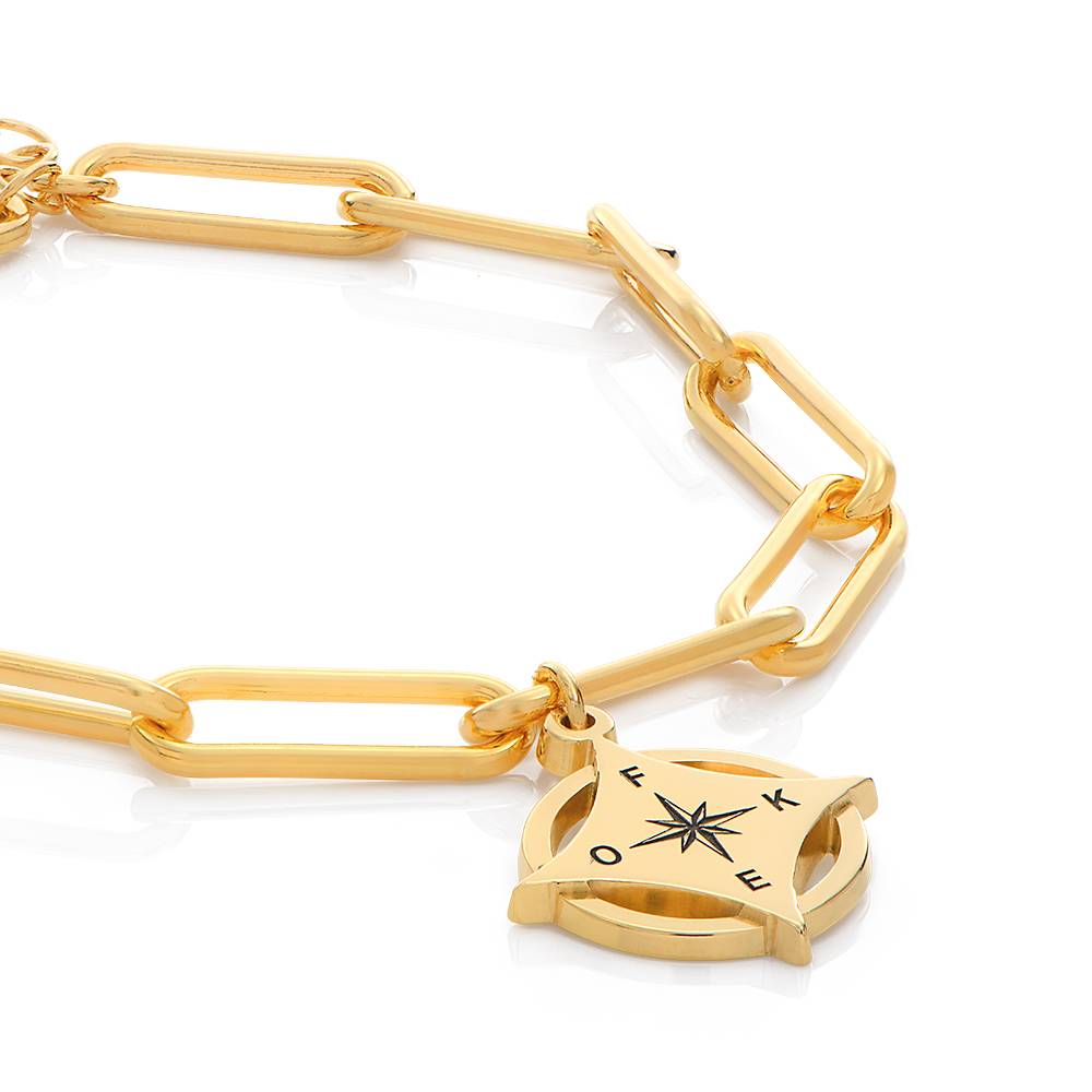Kaia Initial Kompass-Armband - Gold-Vermeil-1 Produktfoto
