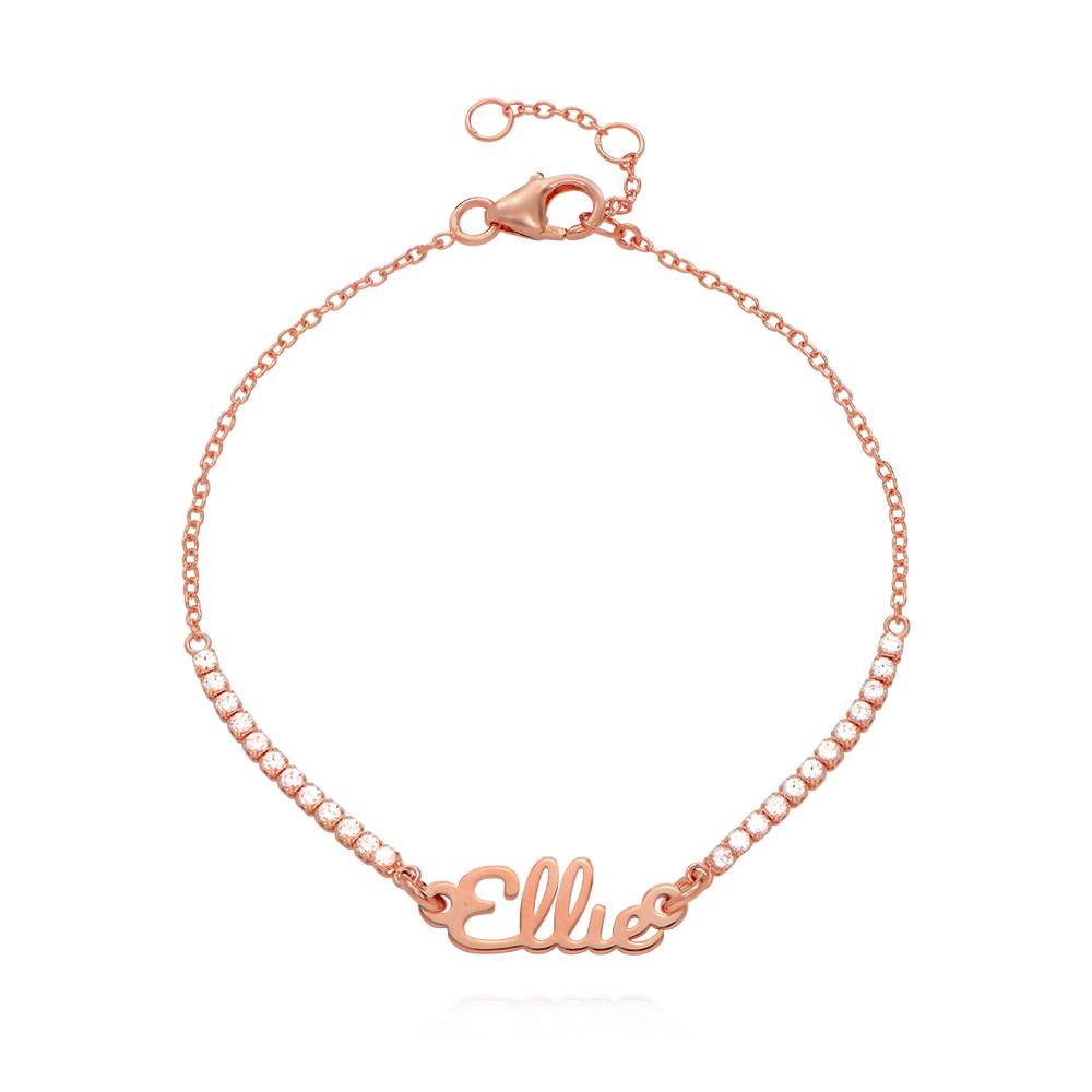 Kate Namens-Tennisarmband - rosévergoldetes Sterlingsilber-1 Kate Namens-Tennisarmband - rosévergoldetes Sterlingsilber-1 Produktfoto