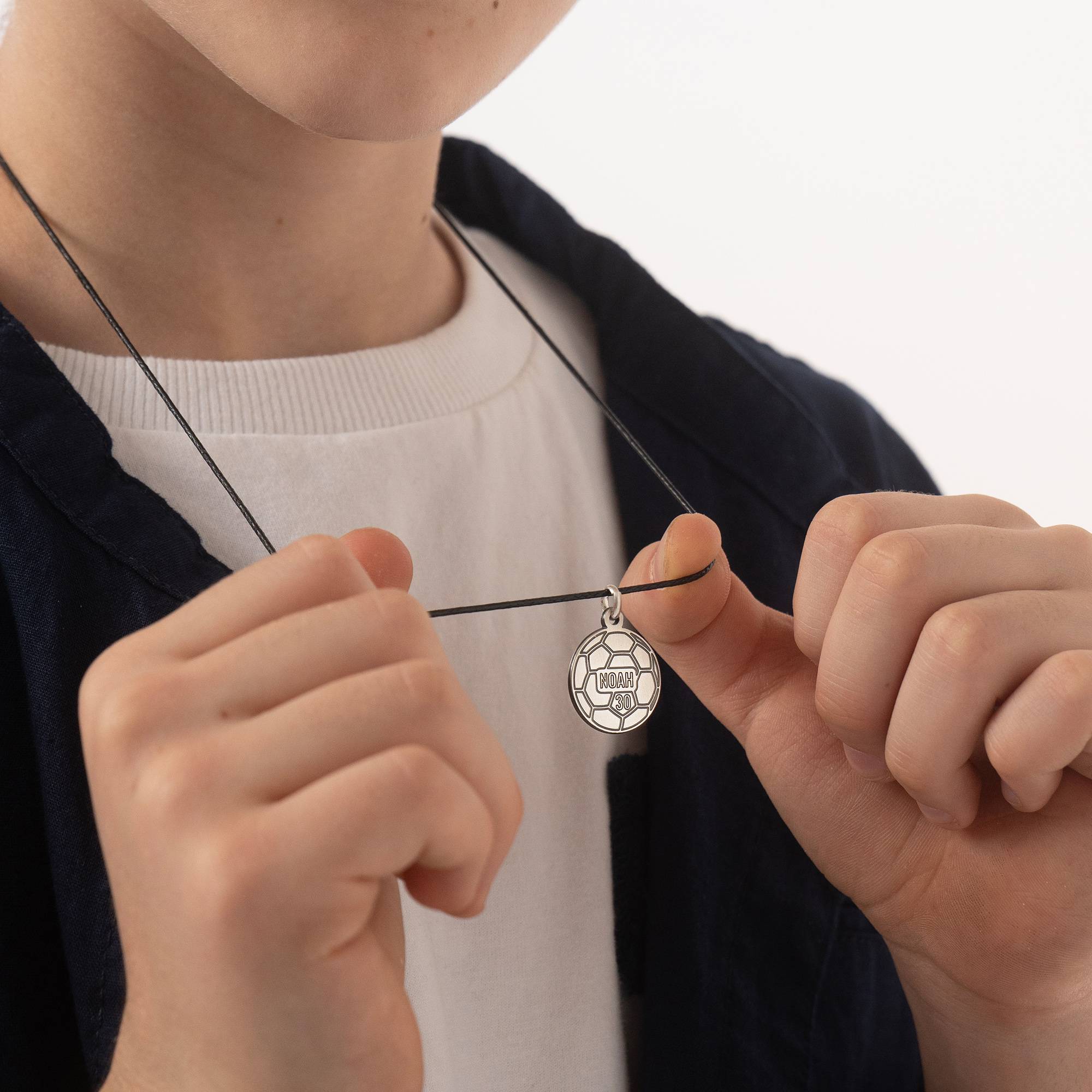 Fußballkette für Kinder - 925er Sterlingsilber-2 Produktfoto