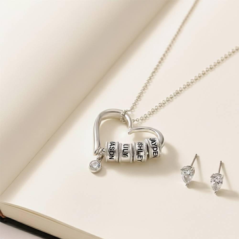 Last-Minute-Weihnachtspaket "Charmante Herzkette in Sterlingsilber mit 0,10 ct Diamant"-4 Produktfoto