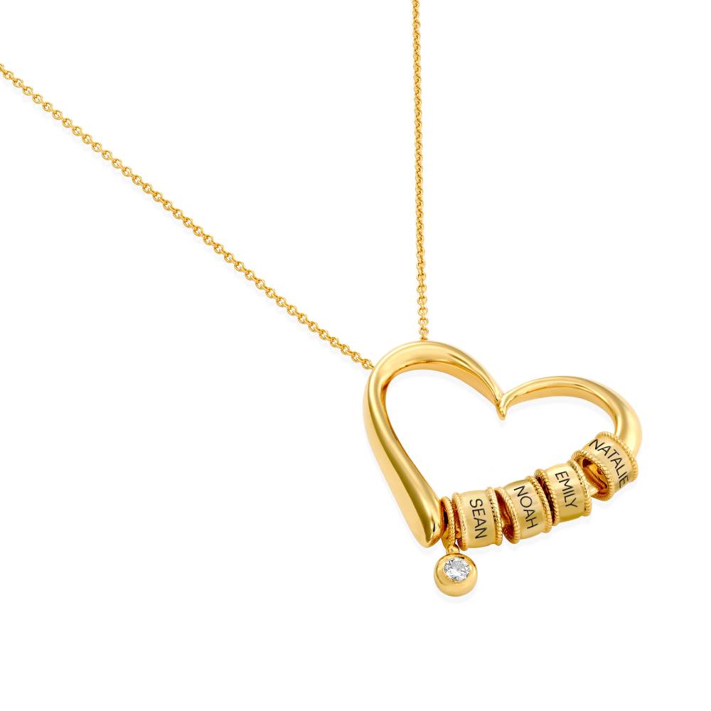 Last-Minute-Weihnachtspaket "Charmante Herzkette in Gold-Vermeil mit 0,10 ct Diamant"-2 Produktfoto