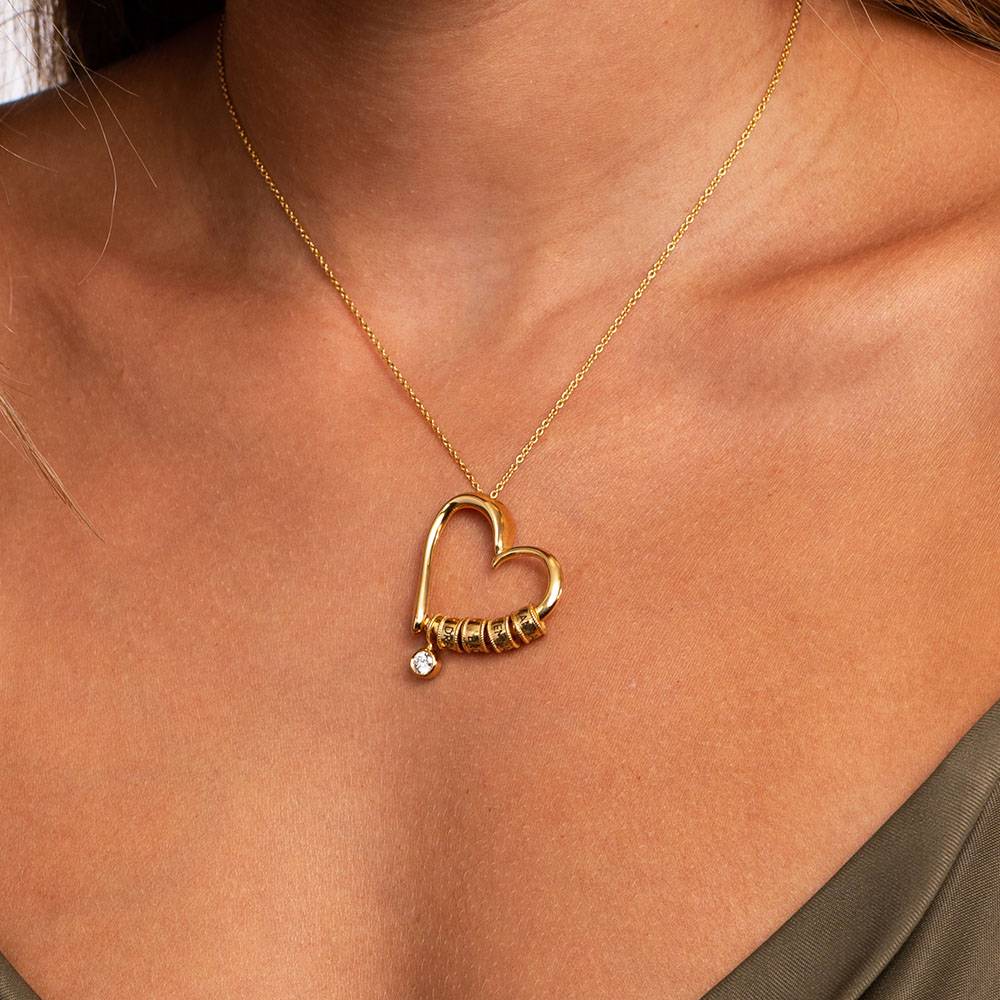 Last-Minute-Weihnachtspaket "Charmante Herzkette in Gold-Vermeil mit 0,10 ct Diamant"-1 Produktfoto