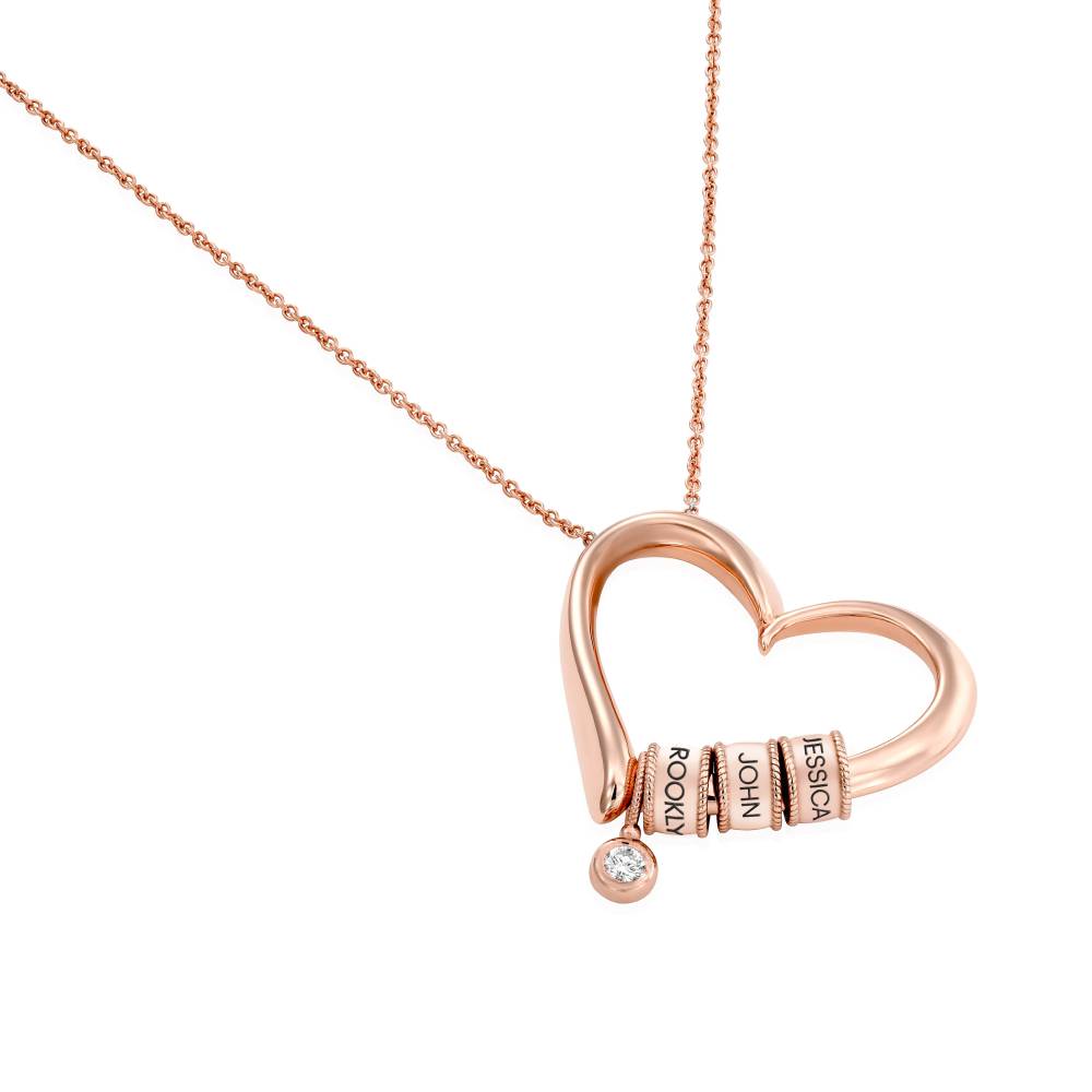 Last-Minute-Weihnachtspaket "Charmante Herzkette in Roségold-Vermeil mit 0,10 ct Diamant"-3 Produktfoto