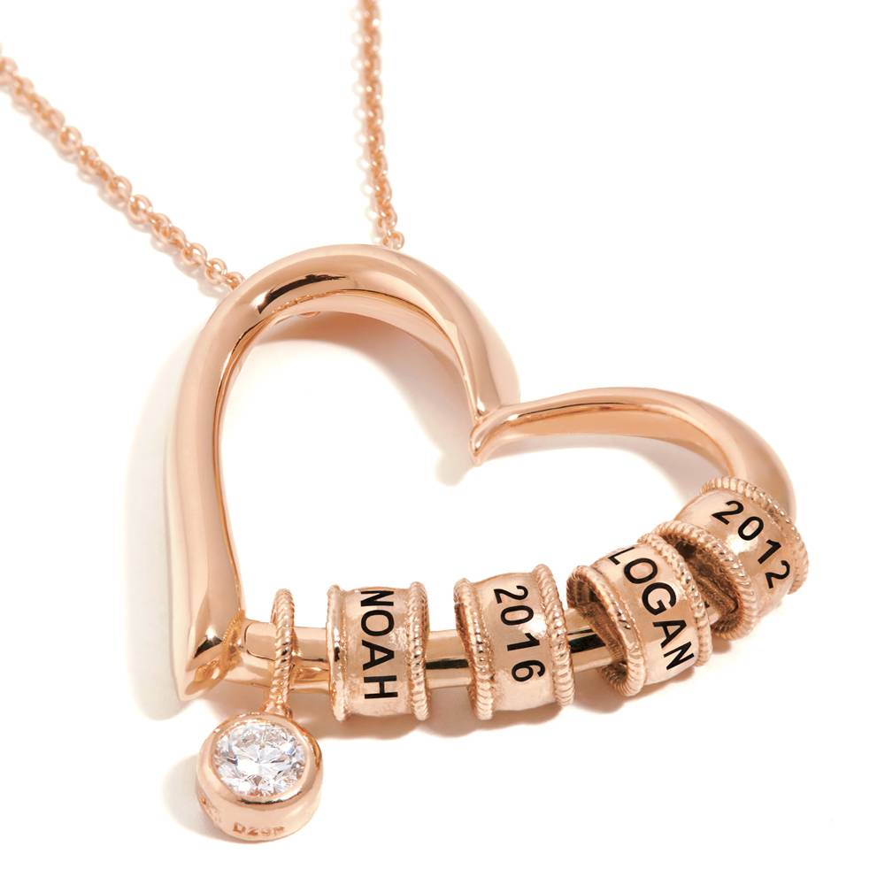 Last-Minute-Weihnachtspaket "Charmante Herzkette in Rosé Vergoldung mit 0,25 ct Diamant"-1 Produktfoto