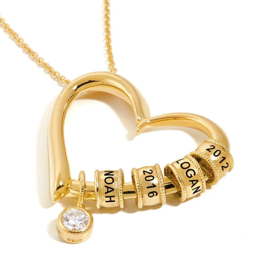 Last-Minute-Weihnachtspaket "Charmante Herzkette in Gold-Vermeil mit 0,25 ct Diamant"-2 Produktfoto