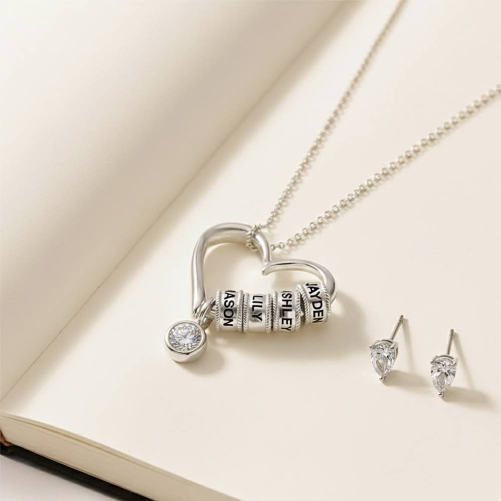Last-Minute-Weihnachtspaket "Charmante Herzkette in Sterlingsilber mit 1 ct Diamant"-2 Produktfoto